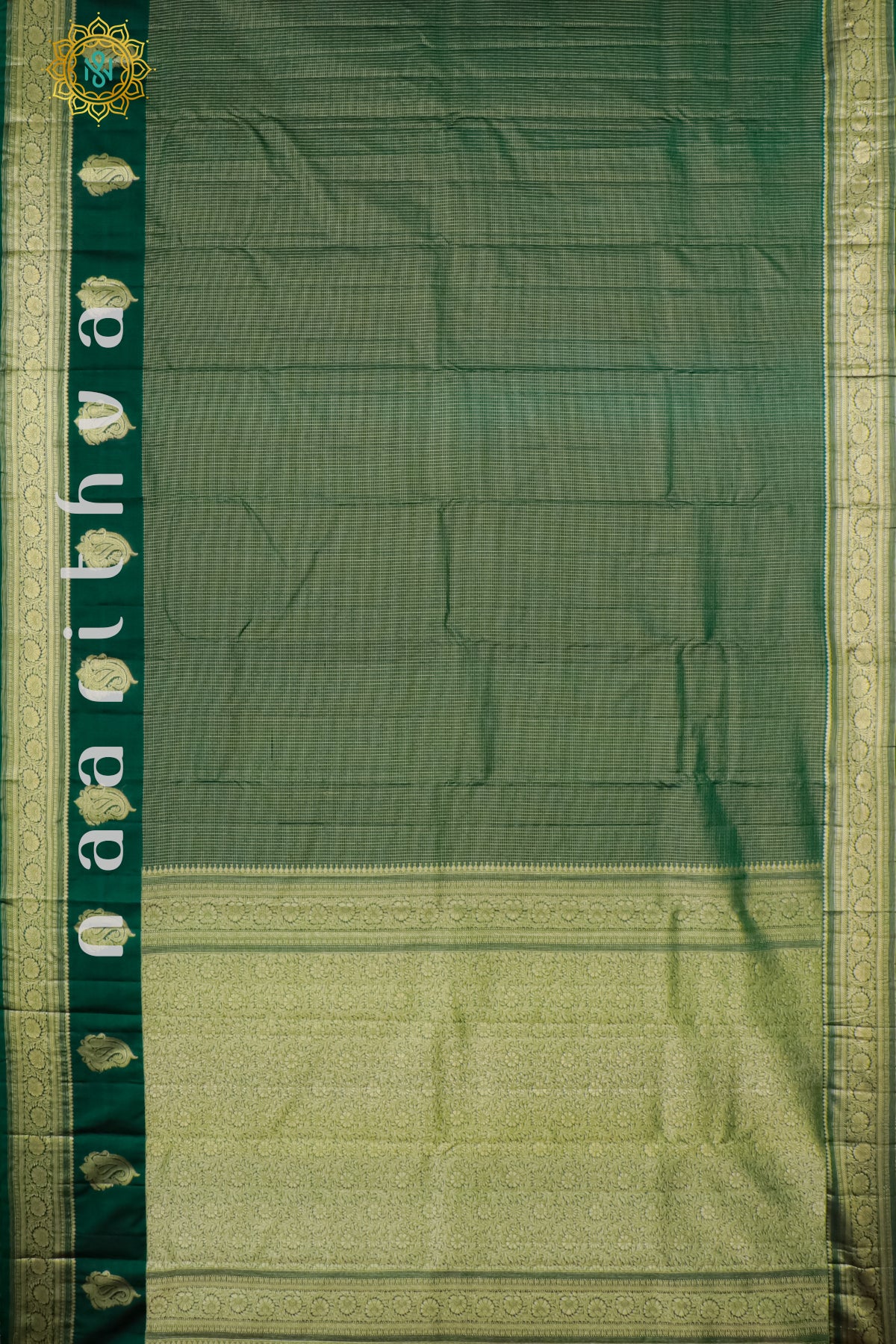 BOTTLE GREEN - PURE KANJIVARAM SILK