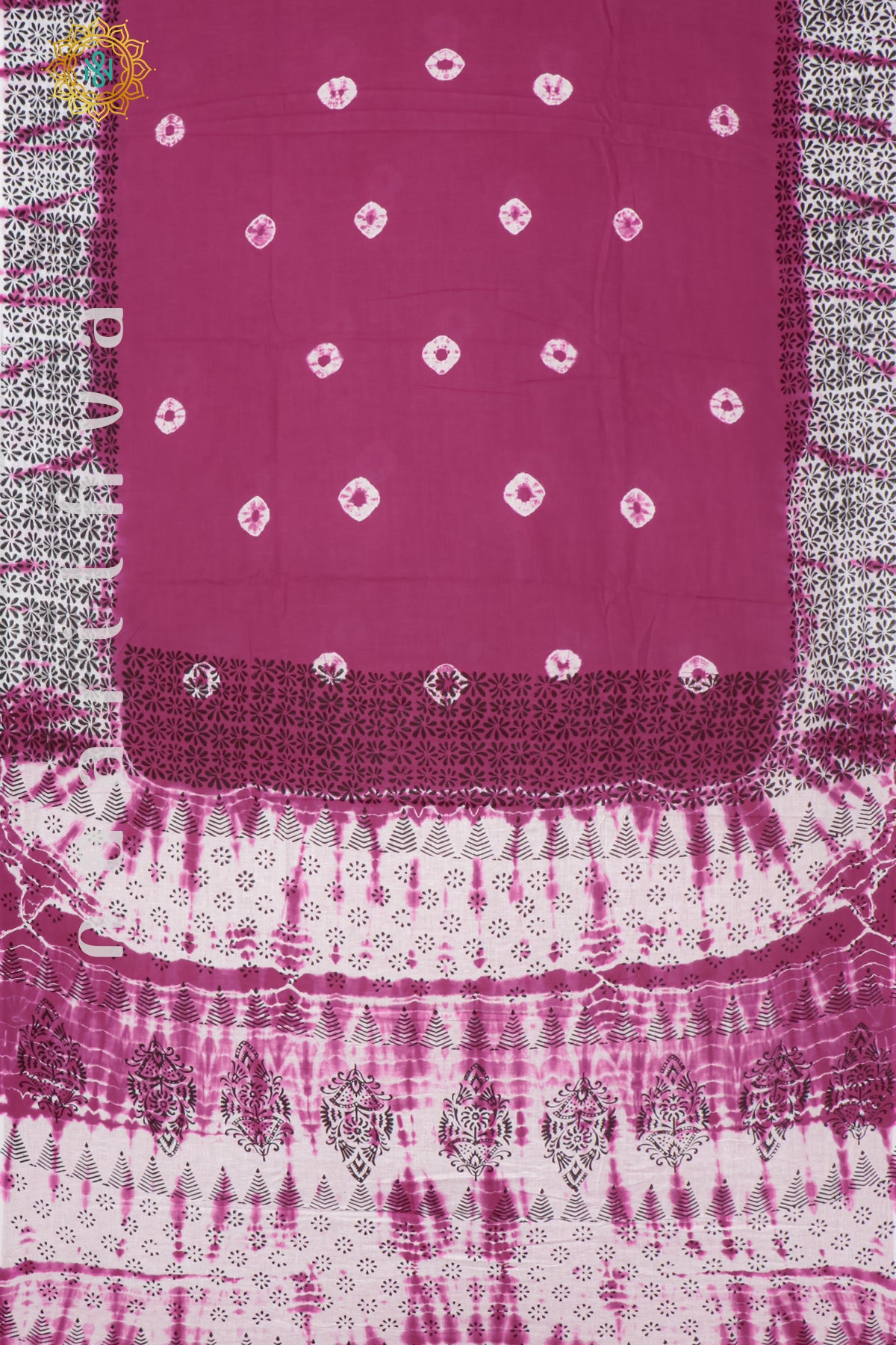 PINK WITH WHITE - MUL COTTON