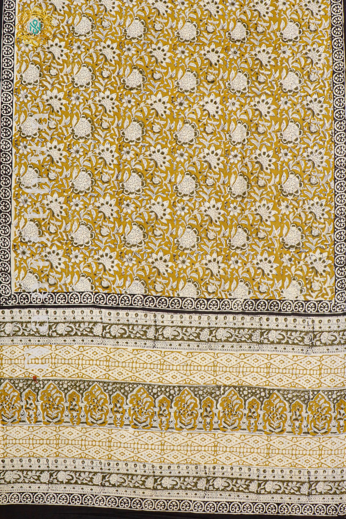 YELLOW WITH BLACK - MUL COTTON