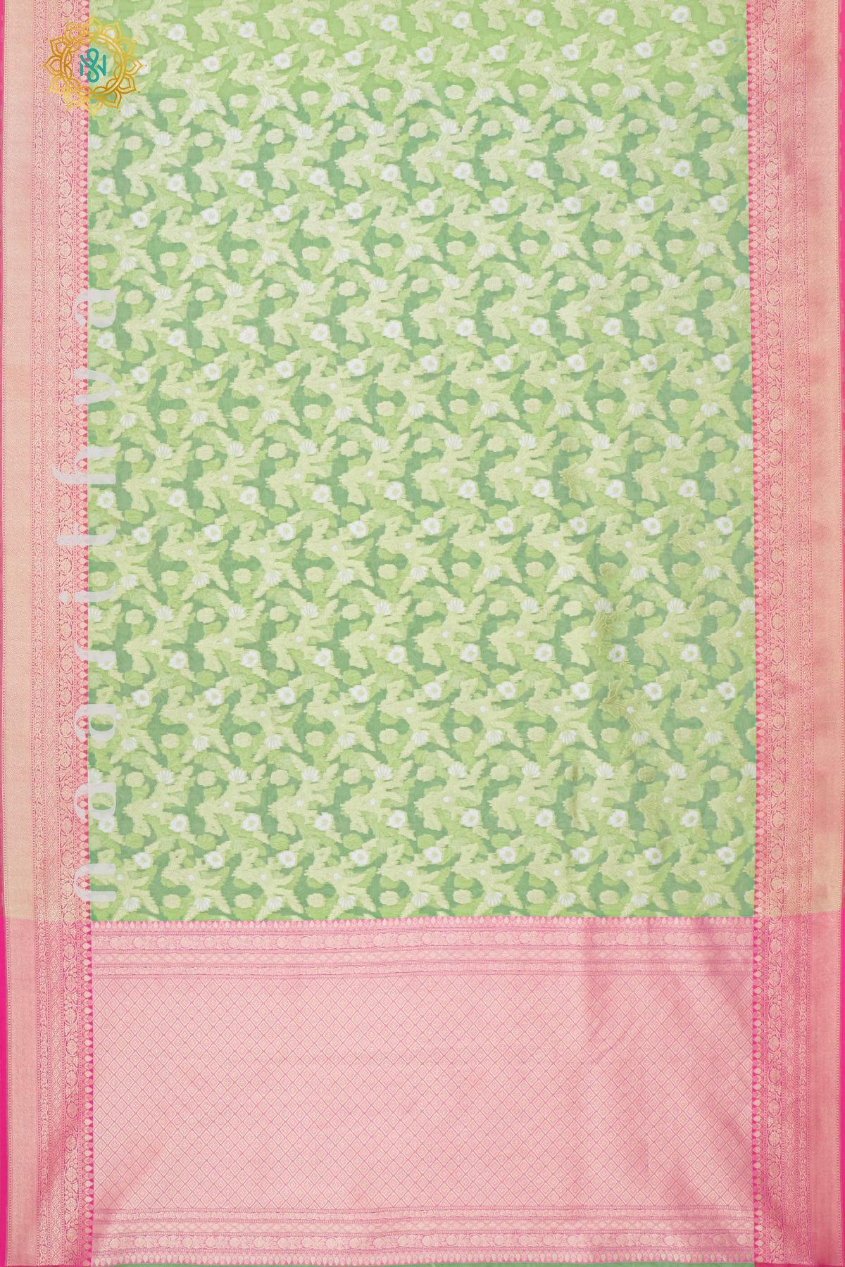 GREEN WITH PINK - KORA ORGANZA