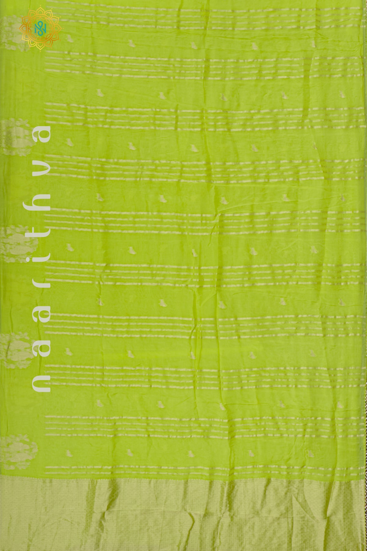 LIGHT GREEN WITH BOTTLE GREEN - DOLA SILK