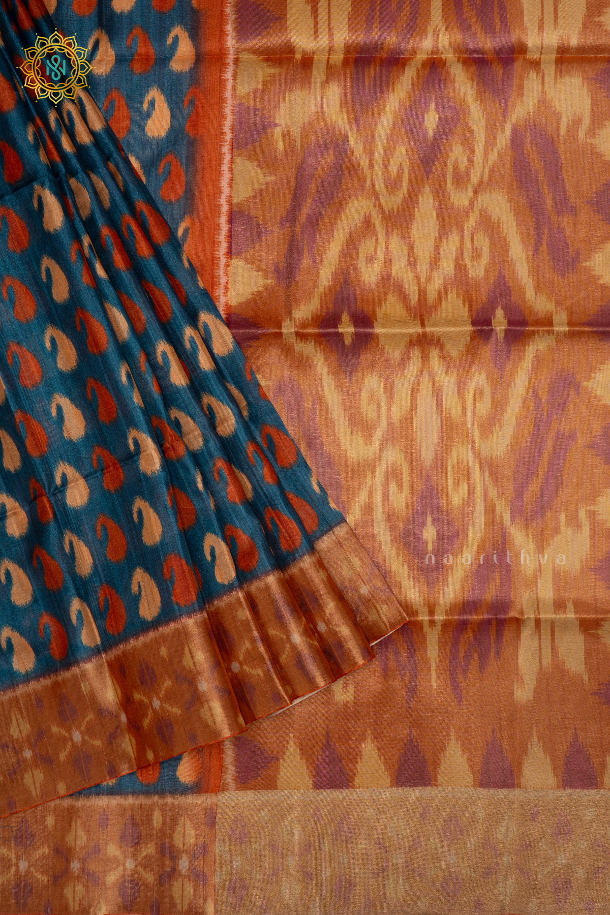 TEAL BLUE LIGHT ORANGE - KOTHA TUSSAR