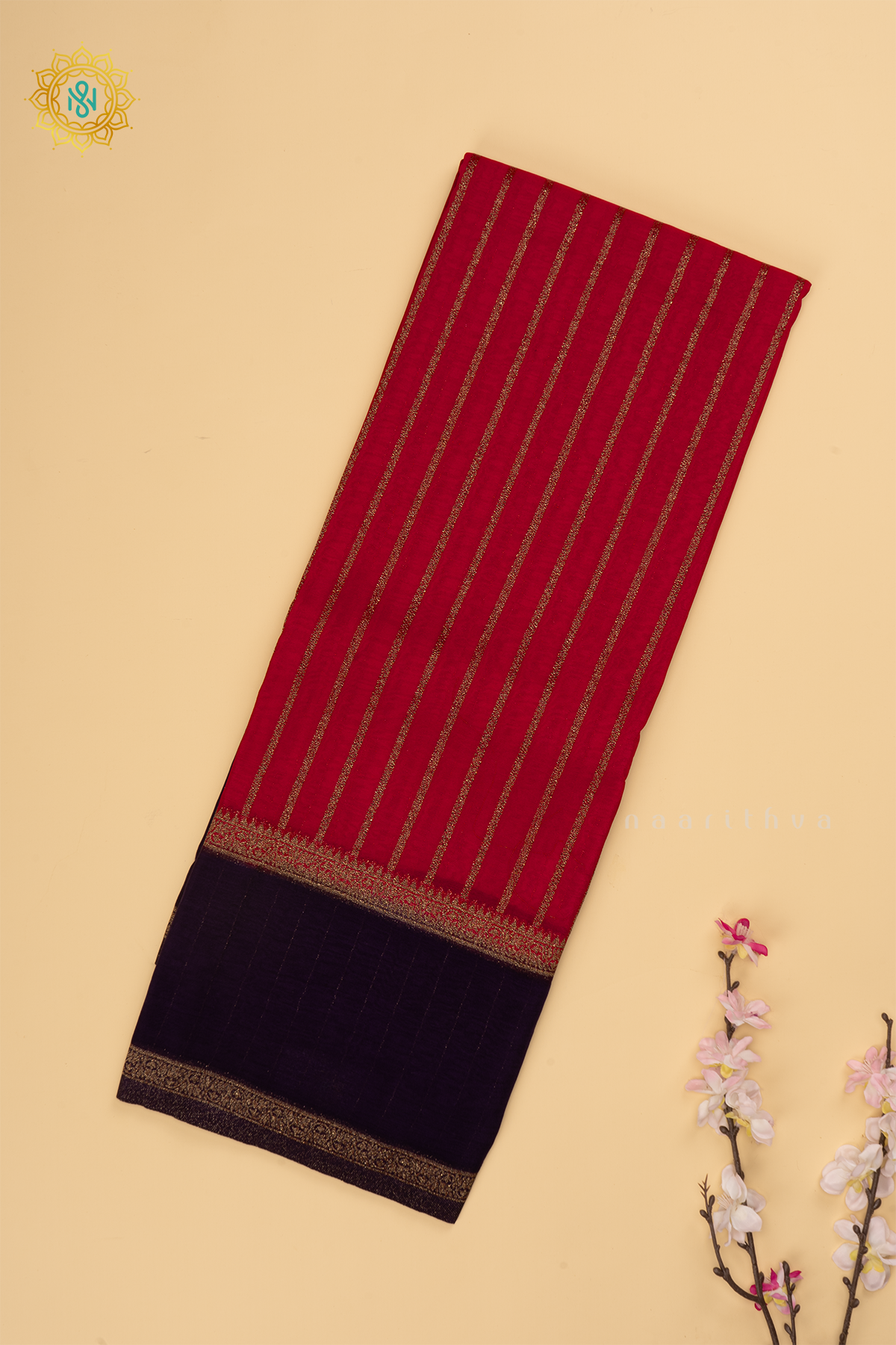 PINK WITH PURPLE - SEMI CREPE GEORGETTE