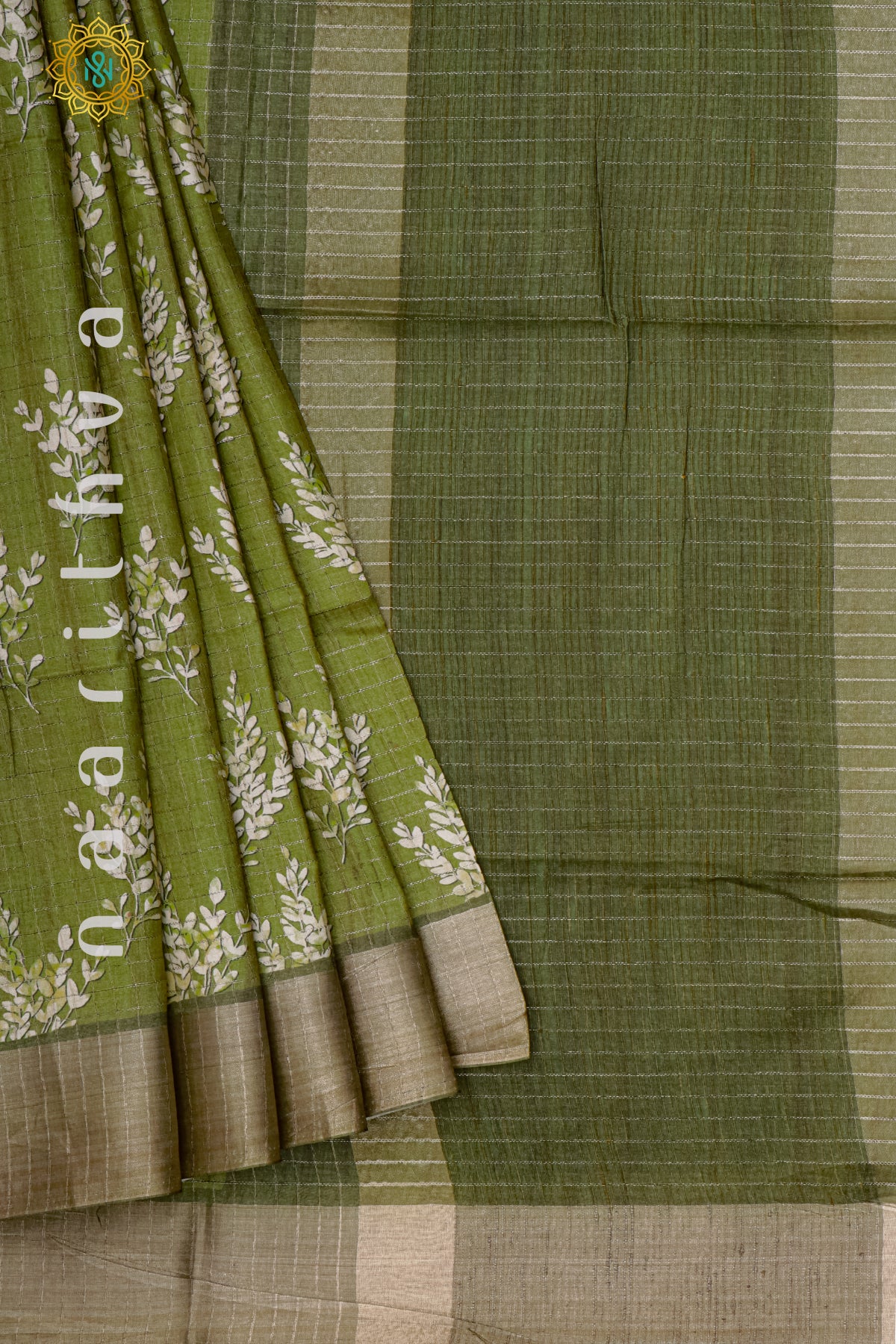 GREEN - SEMI TUSSAR SILK