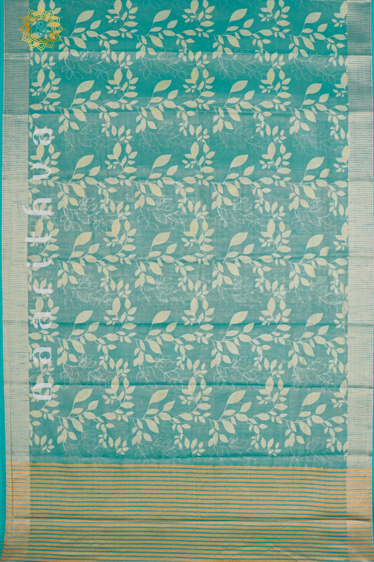 AQUA BLUE - TISSUE SAREE