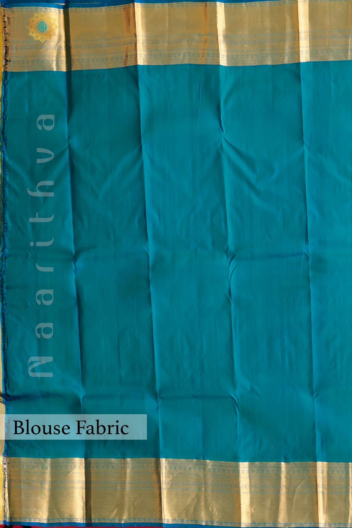 TEAL GREEN WITH BLUE - KANJIVARAM PURE MIX