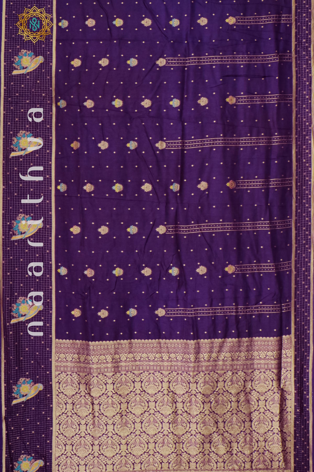 PURPLE WITH YELLOW - DOLA SILK