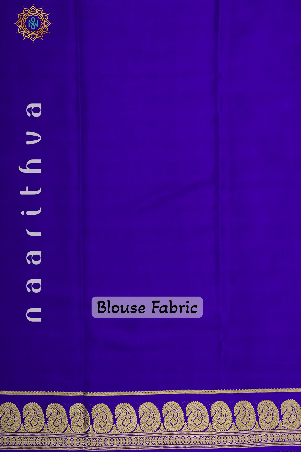 AQUA BLUE WITH ROYAL BLUE - PURE MYSORE CREPE SILK