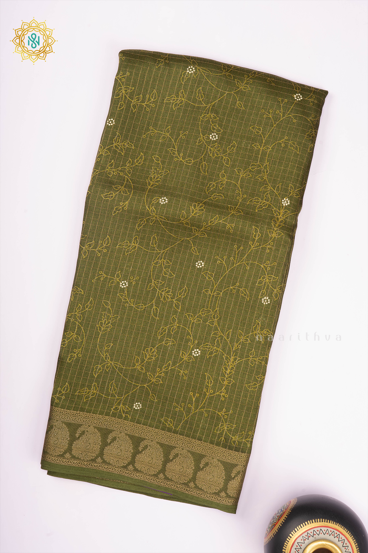 OLIVE GREEN - SEMI GEORGETTE