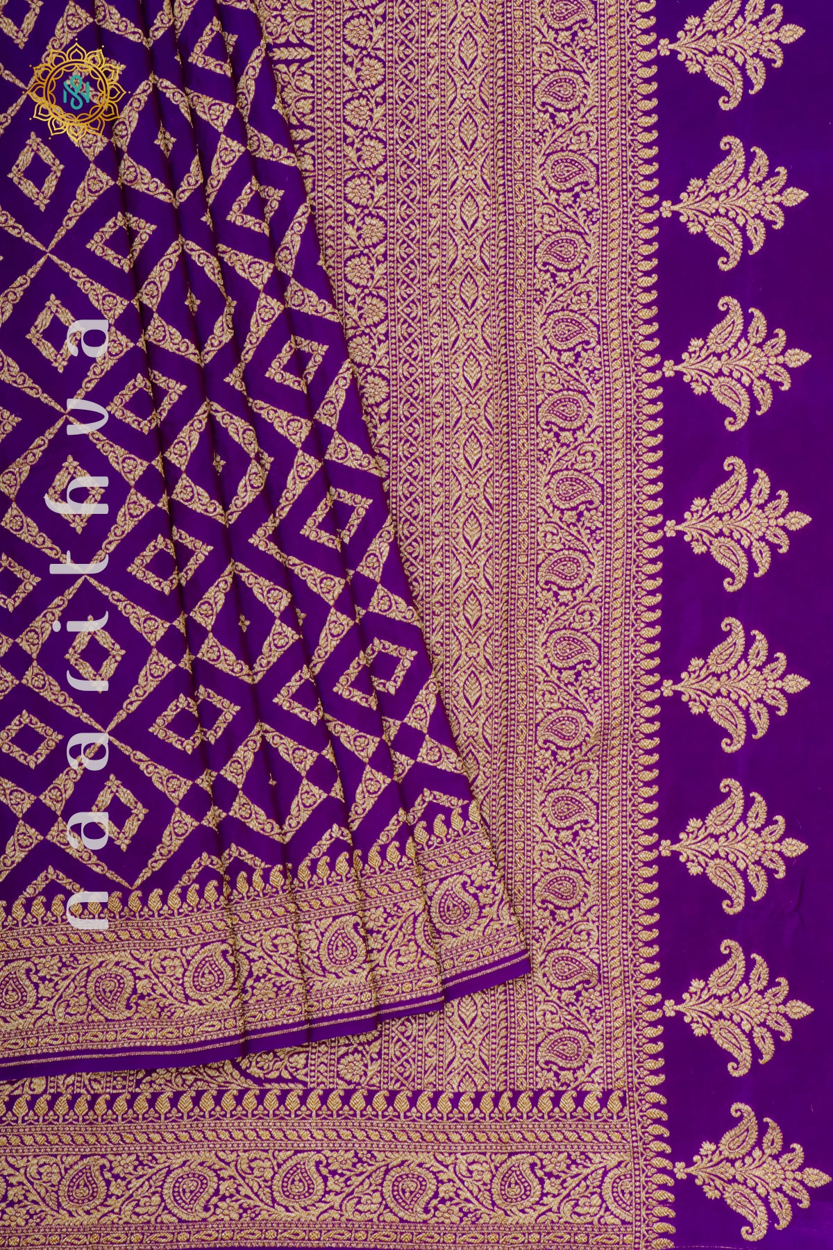 PURPLE - PURE BANARASI CREPE