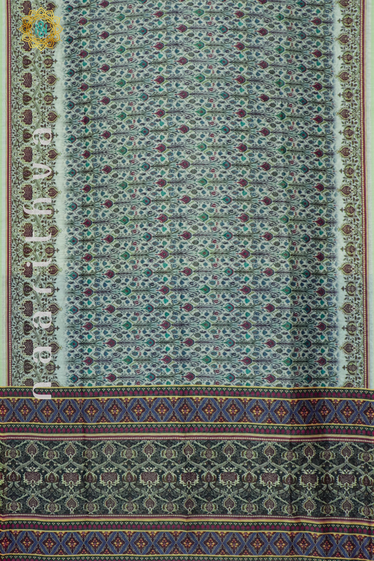 AQUA GREEN - CHANDERI SILK COTTON