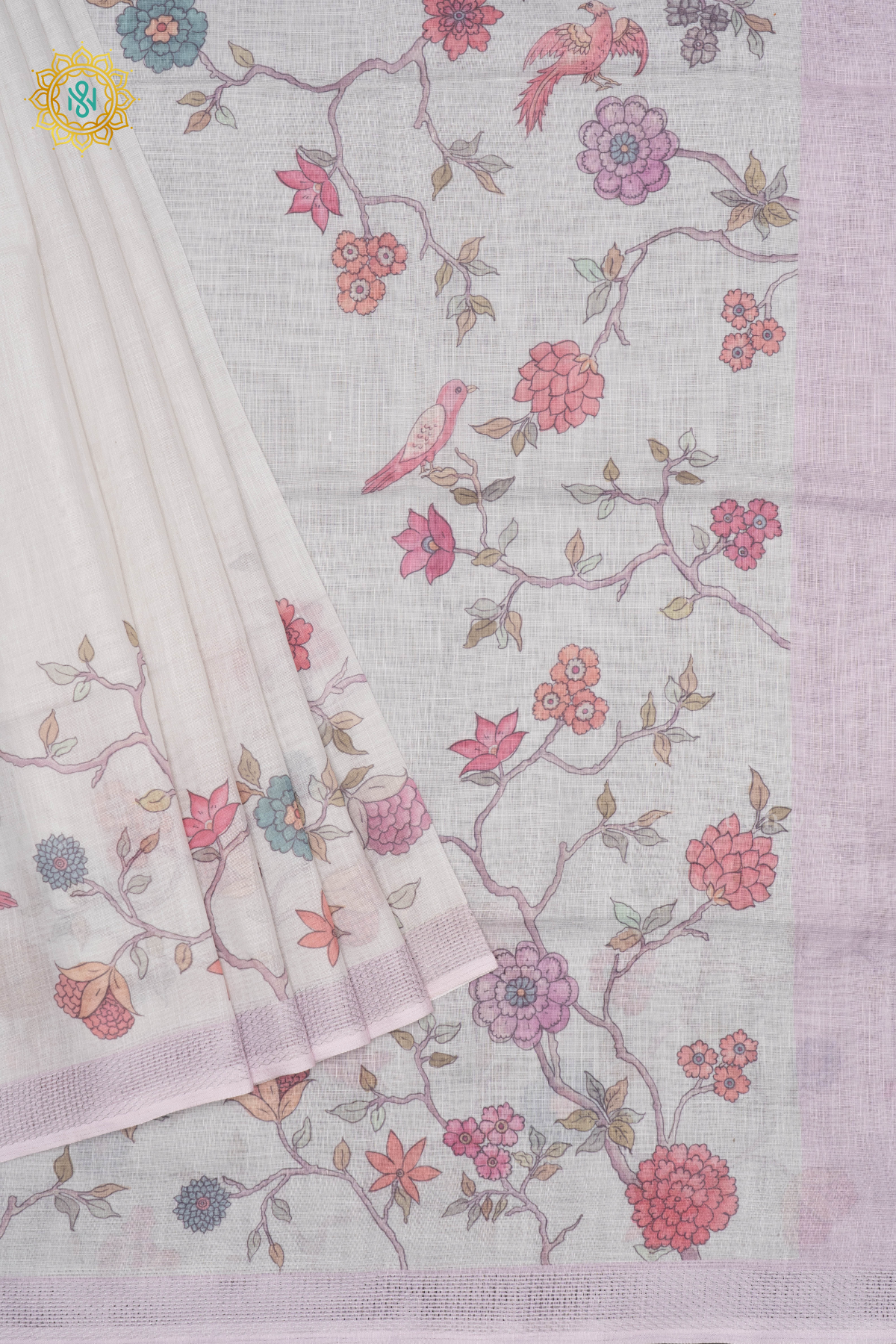 OFF WITH LIGHT PINK - LINEN BY COTTON