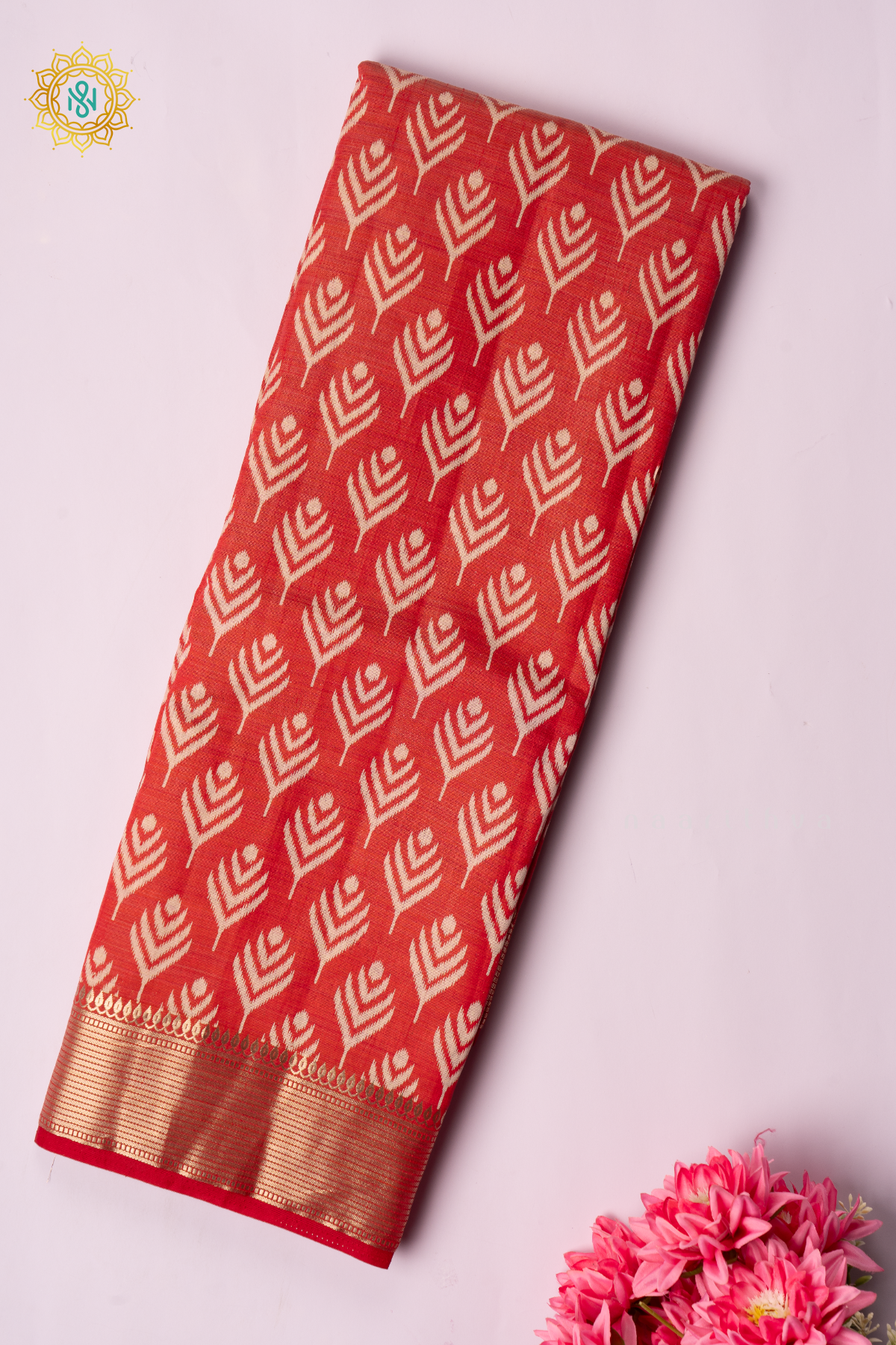 RED - SEMI TUSSAR SILK