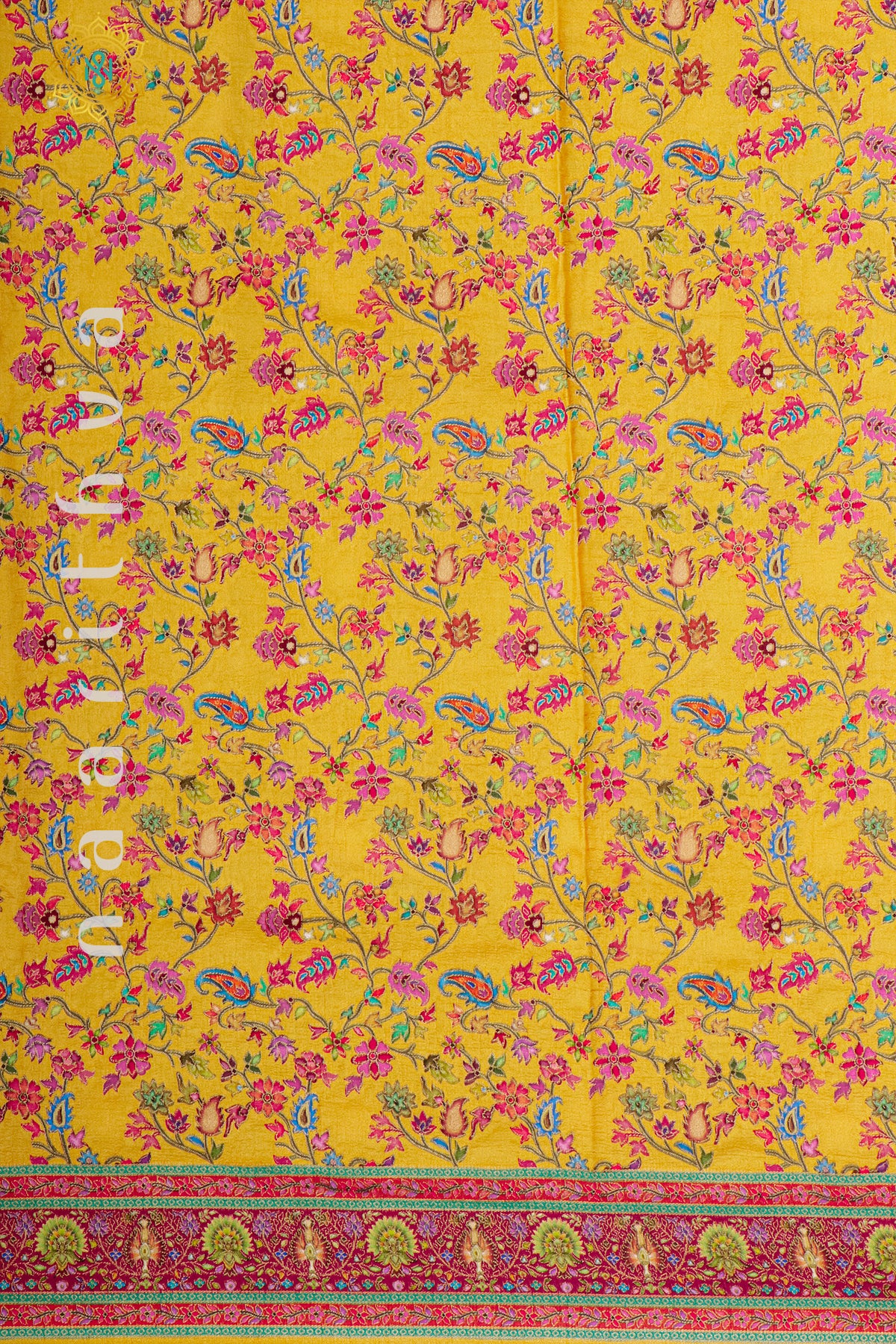 YELLOW WITH PINK - DOLA SILK