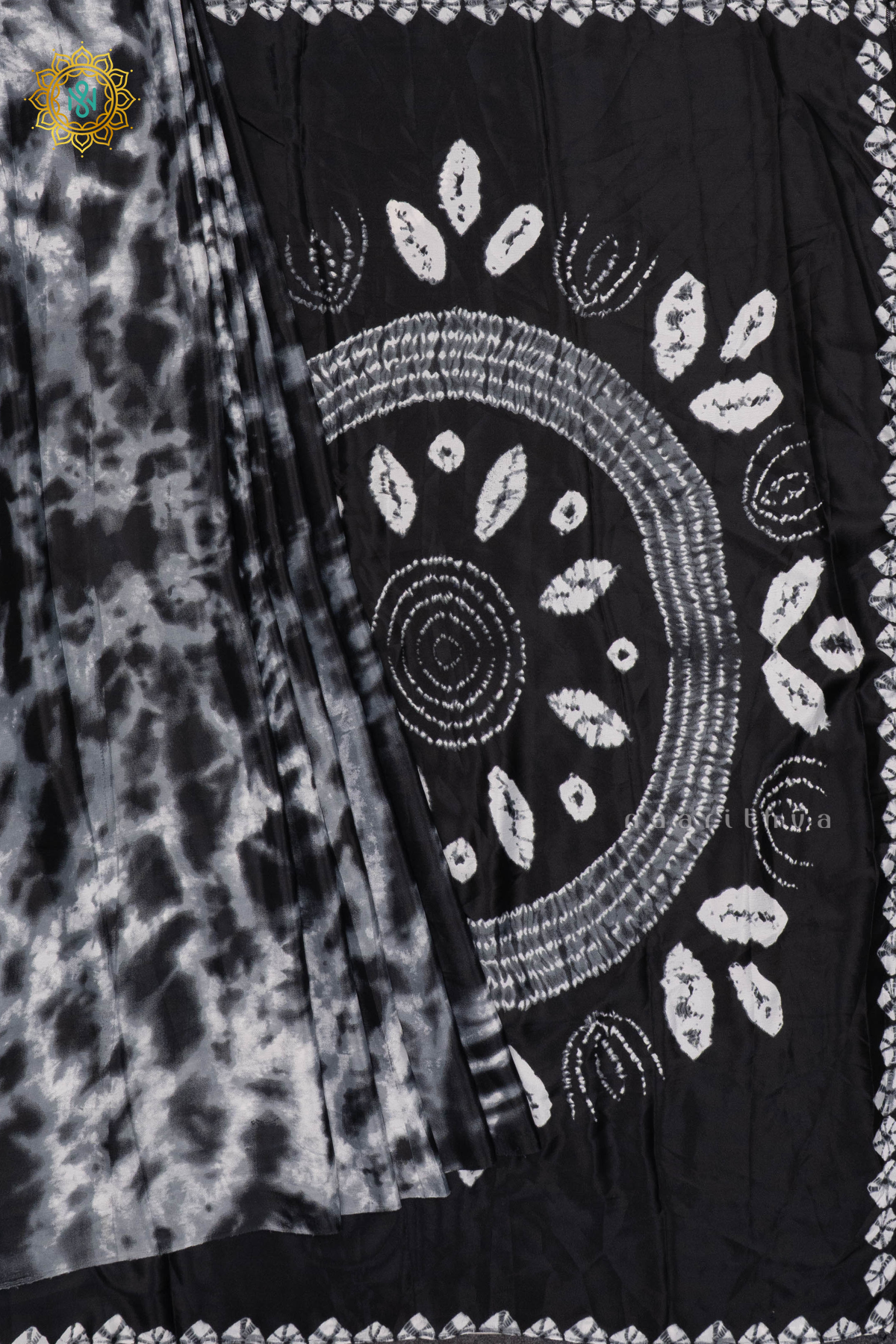 BLACK - SATIN CREPE