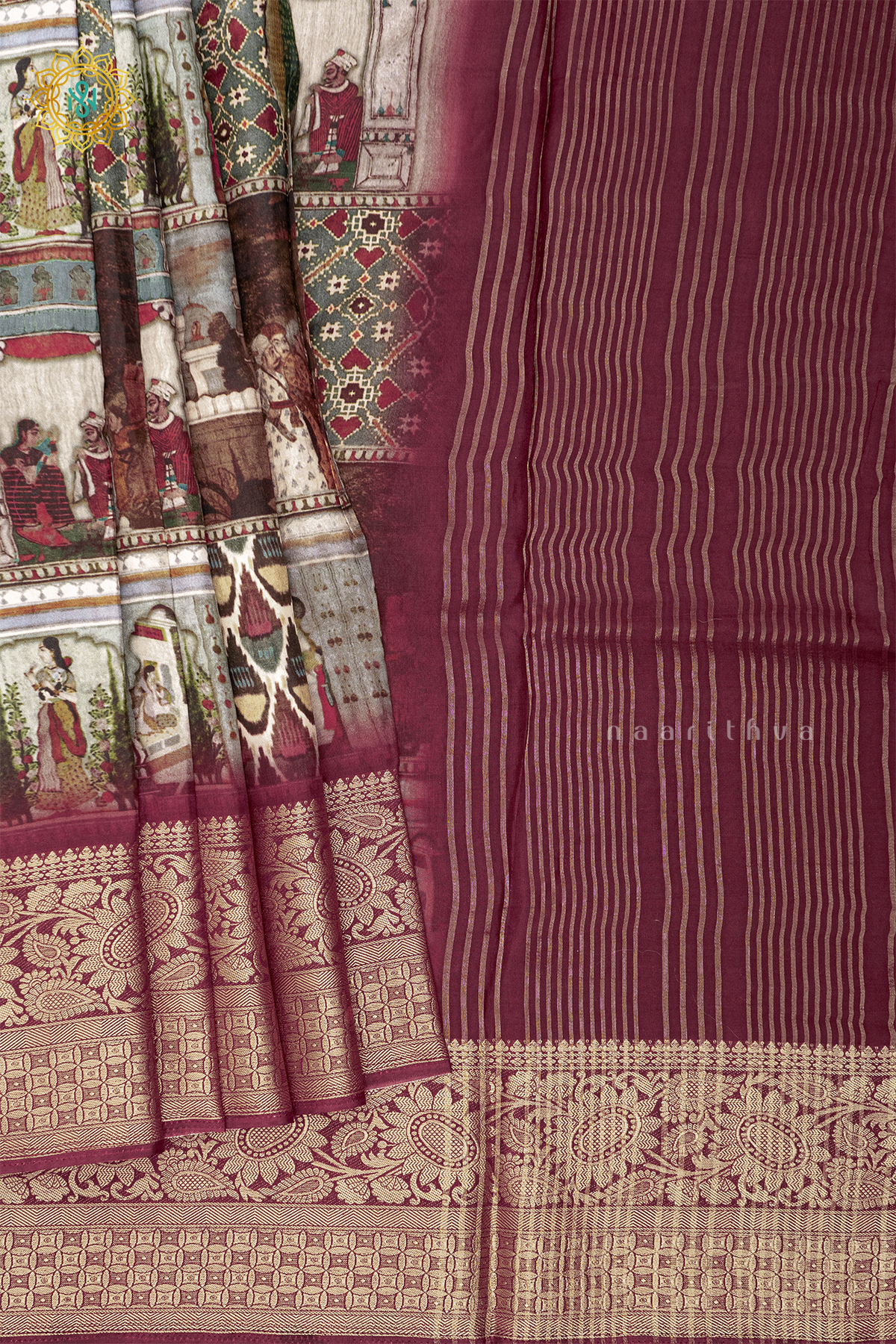 MAROON - SEMI CREPE SILK