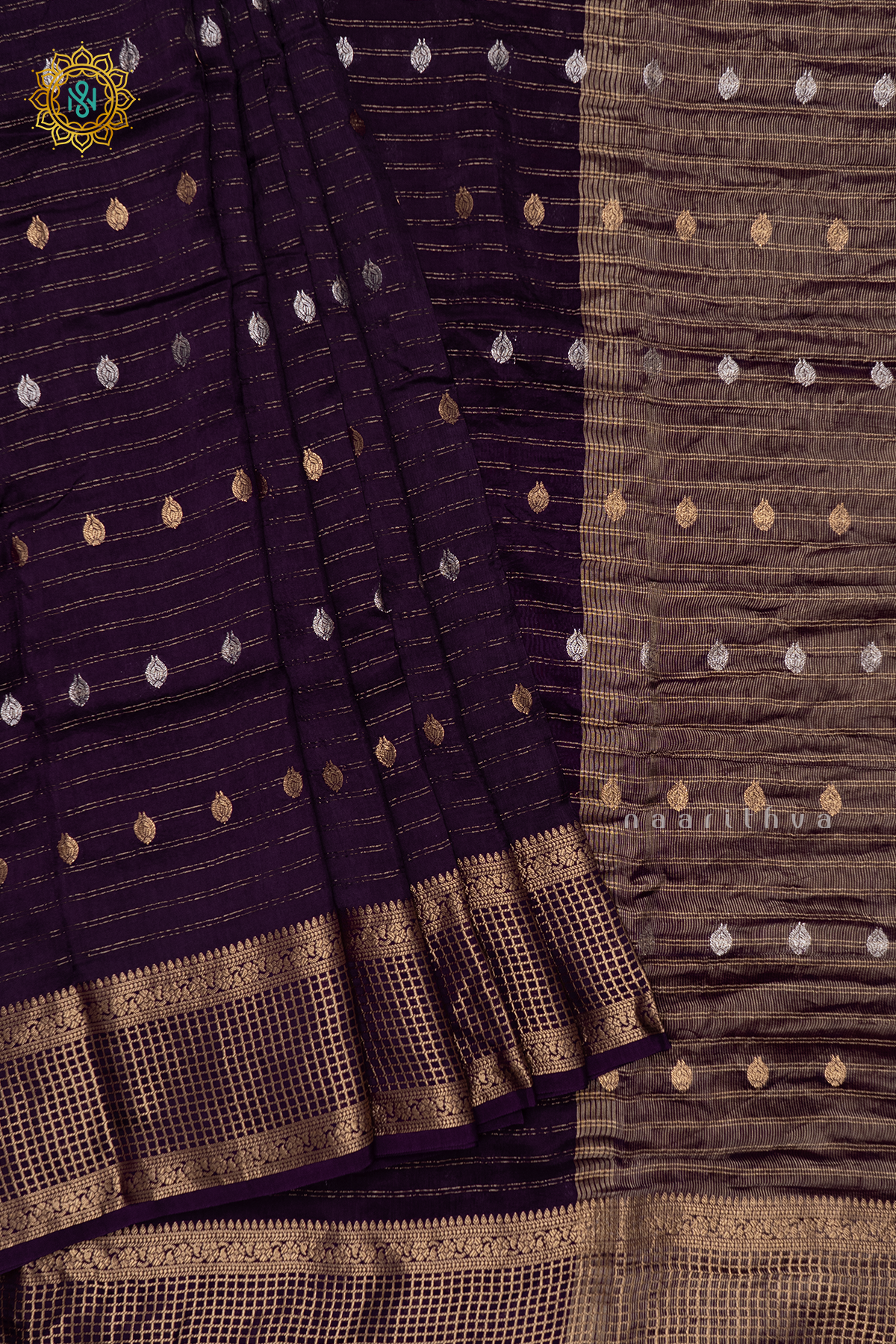 PURPLE WITH YELLOW - DOLA SILK