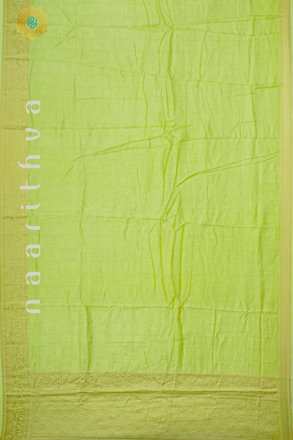 LIGHT GREEN WITH BOTTLE GREEN - DOLA SILK