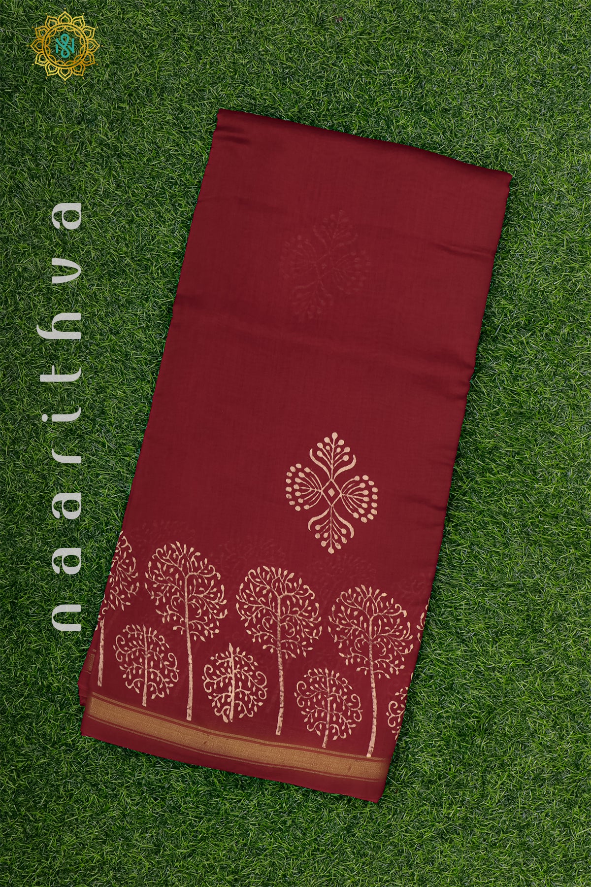 MAROON - CHANDERI SILK COTTON