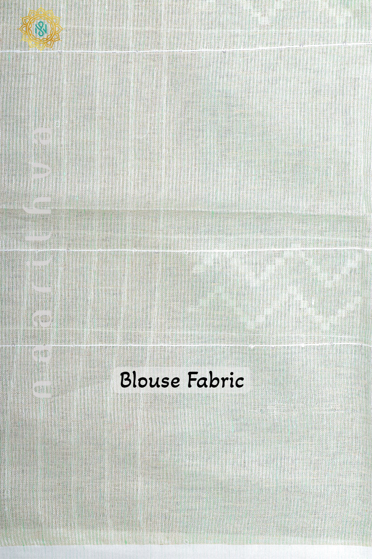 GREEN WITH BIEGE - PURE LINEN