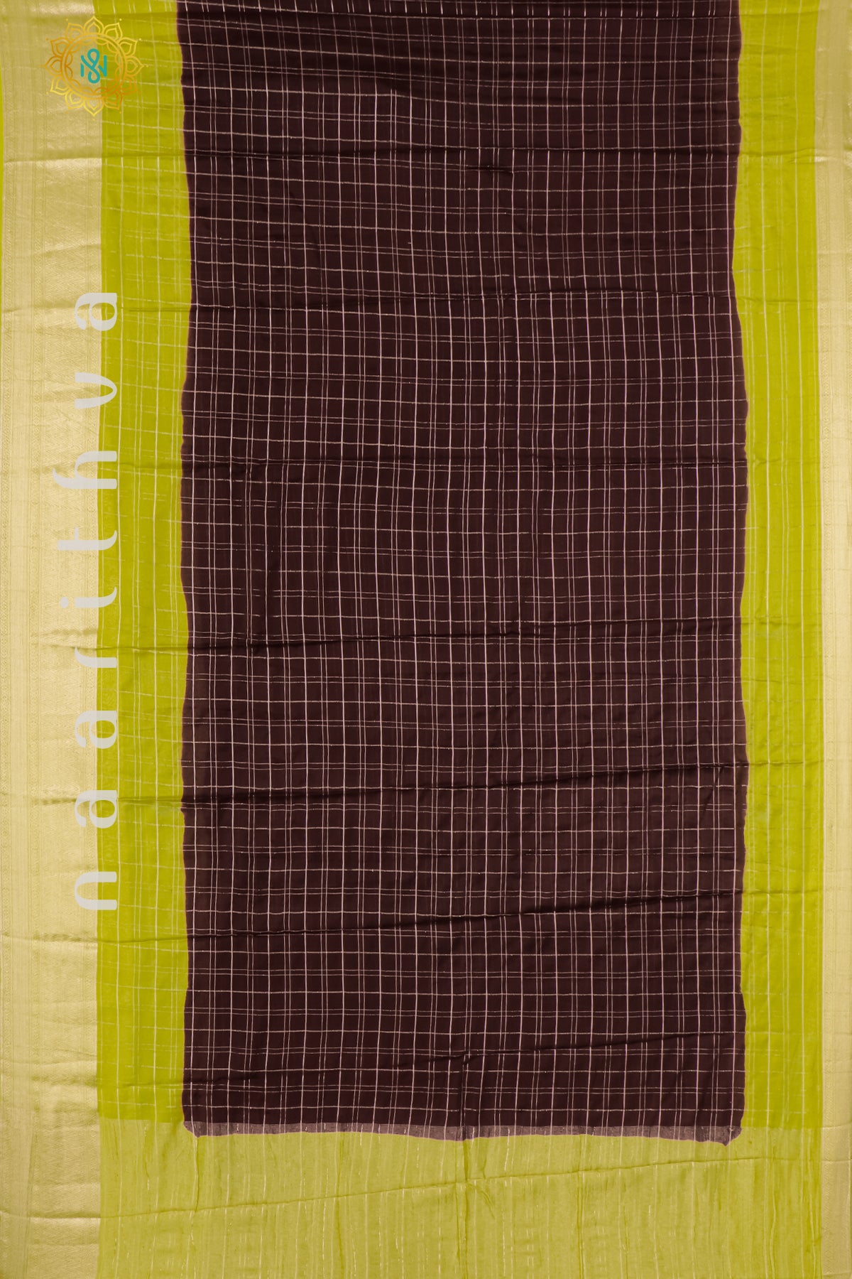 BROWN WITH YELLOW - SEMI CHIFFON GEORGETTE