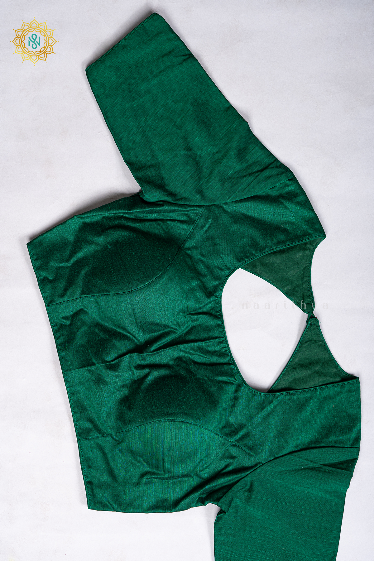 BOTTLE GREEN - READYMADE BLOUSE