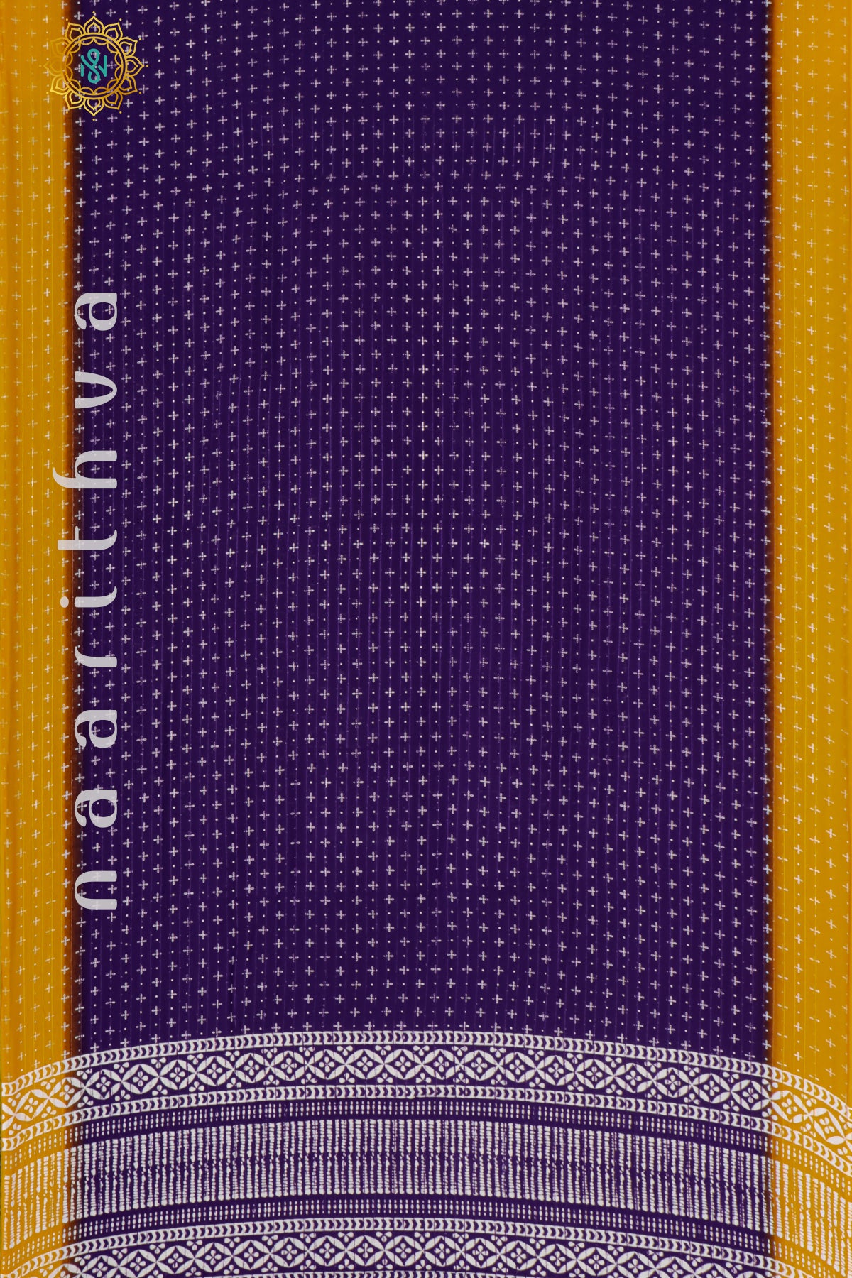 PURPLE WITH YELLOW - SEMI GEORGETTE