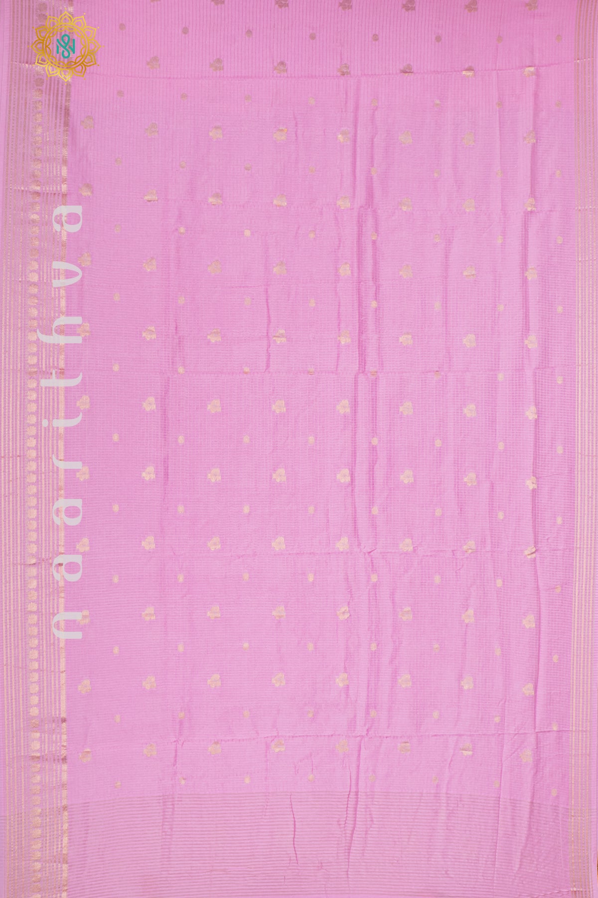 BABY PINK WITH RANI PINK - DOLA SILK