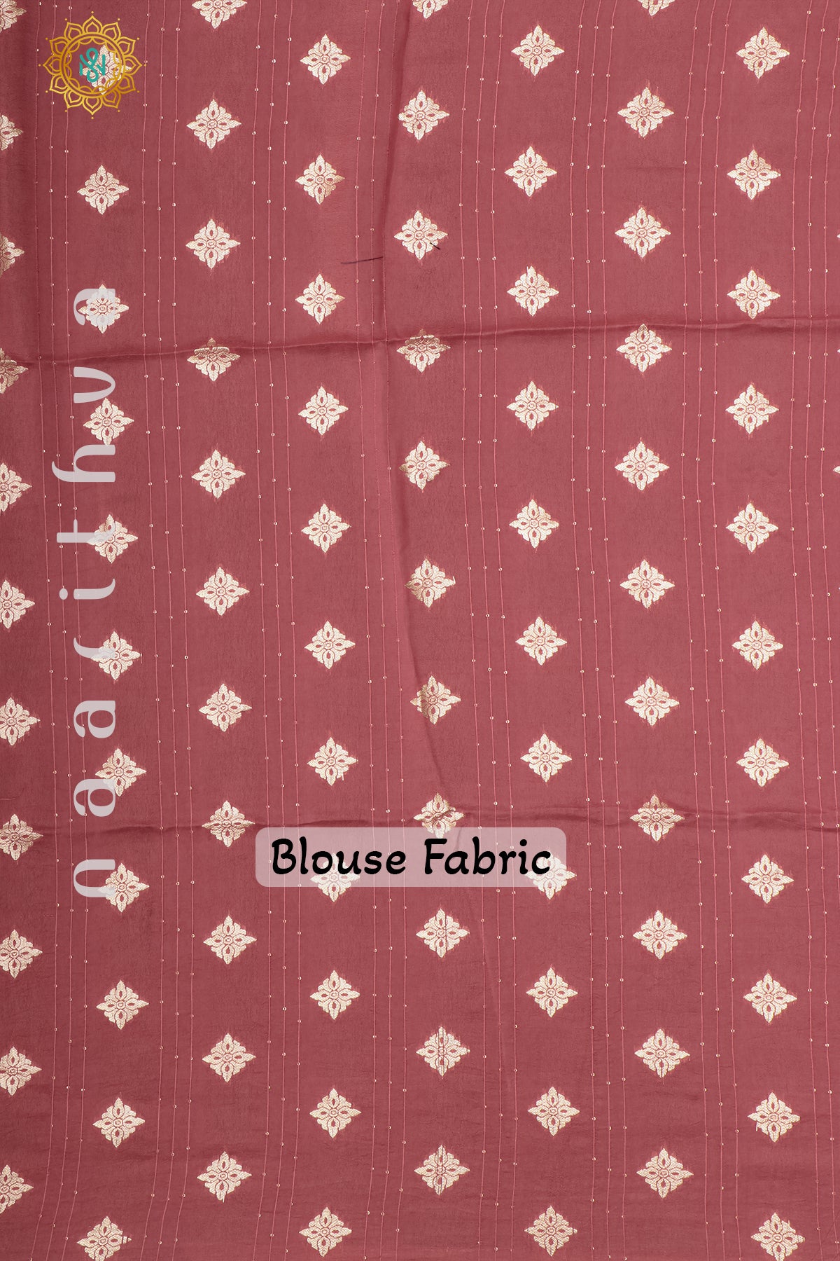 BLUE WITH MAROON - SEMI CREPE SILK