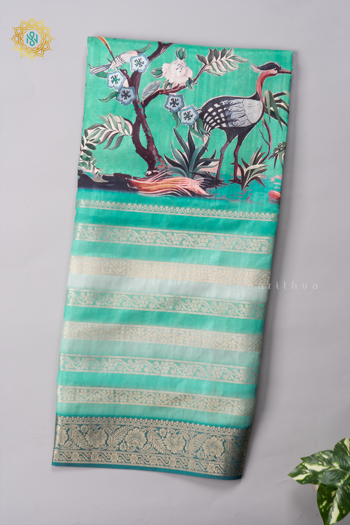 AQUA GREEN - SEMI CREPE SILK