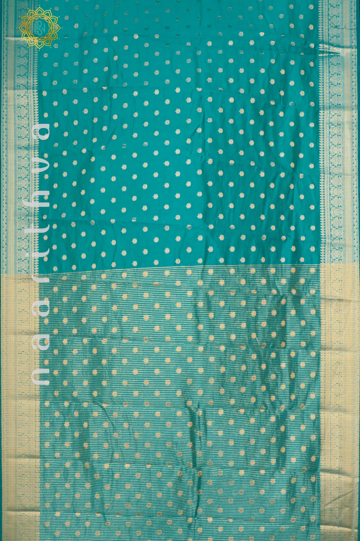 AQUA GREEN - SEMI RAW SILK