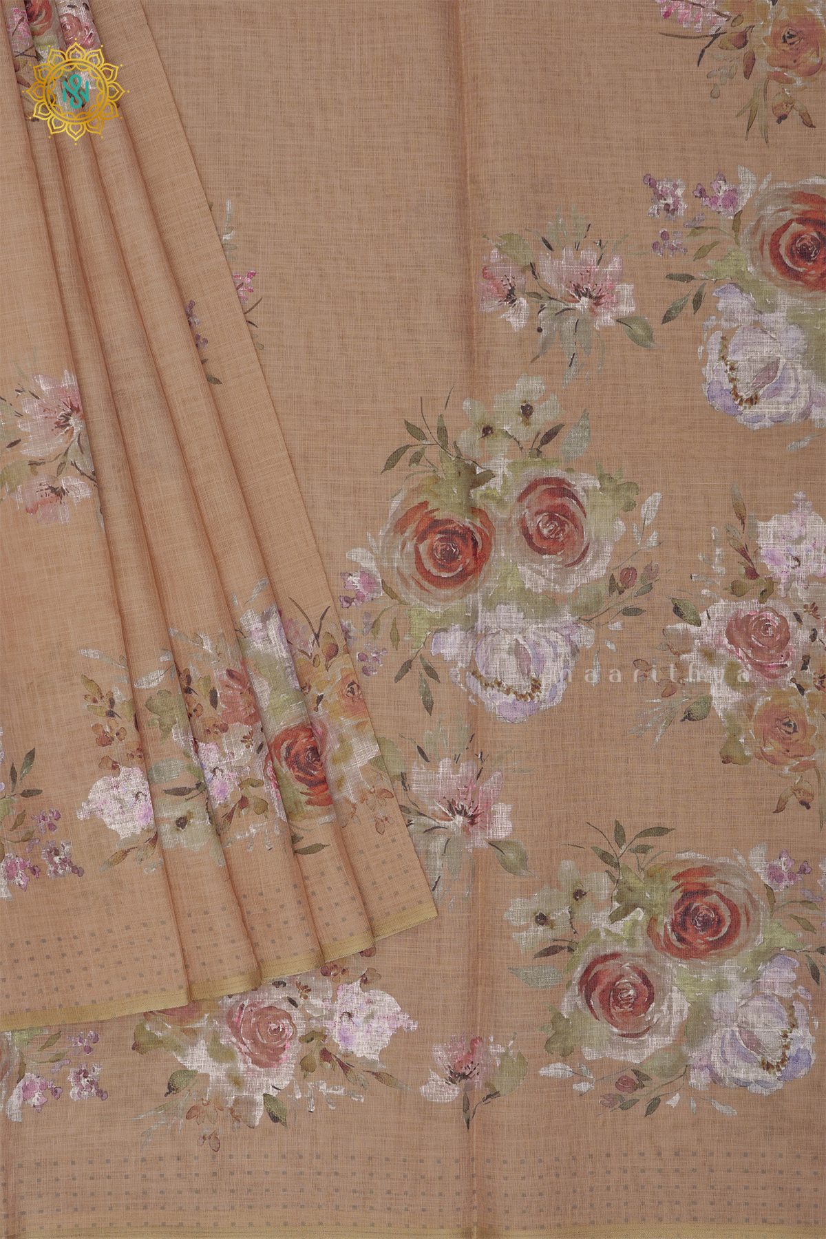 PEACHISH ORANGE - LINEN BY COTTON