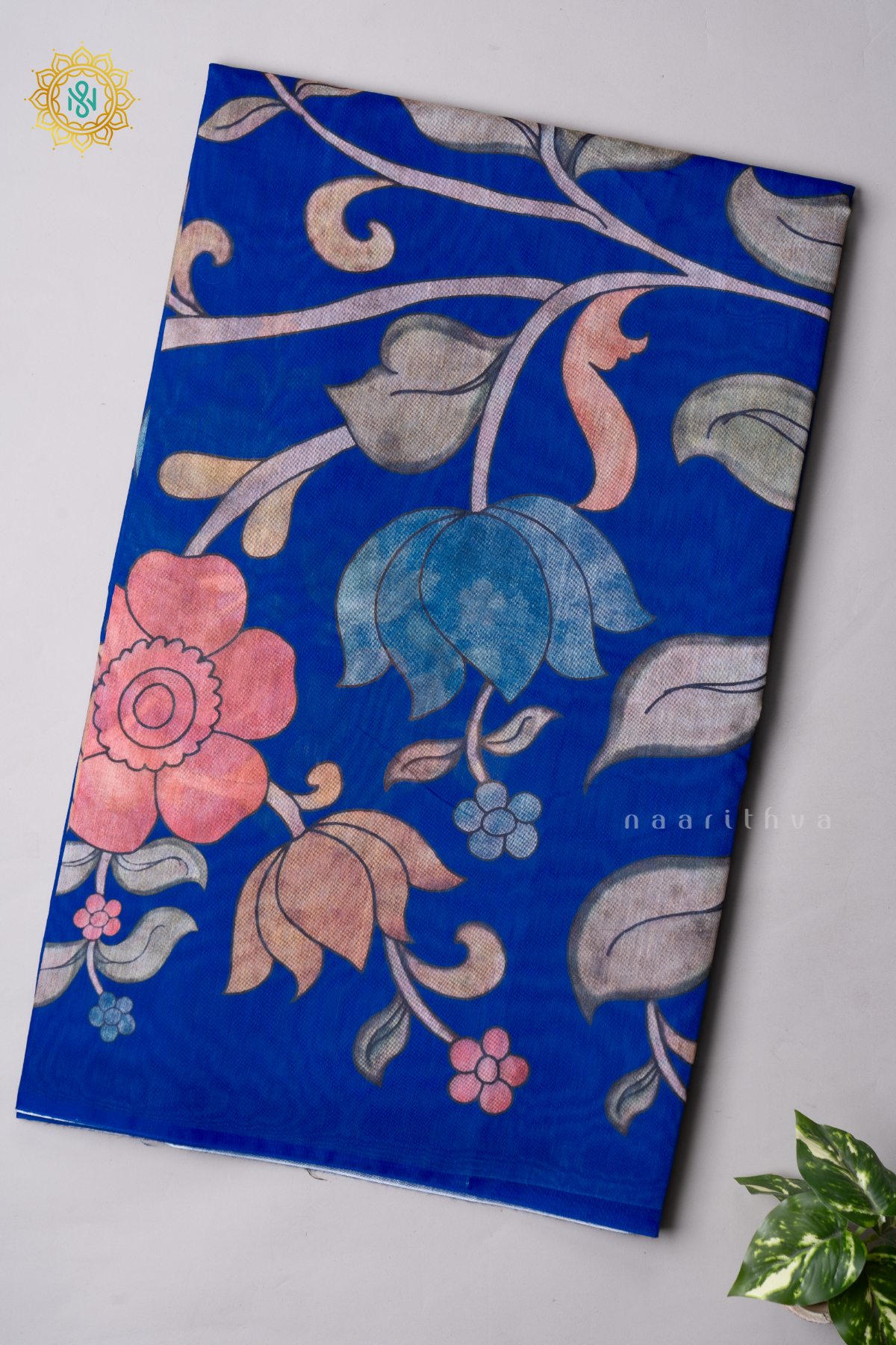 BLUE - CHANDERI COTTON