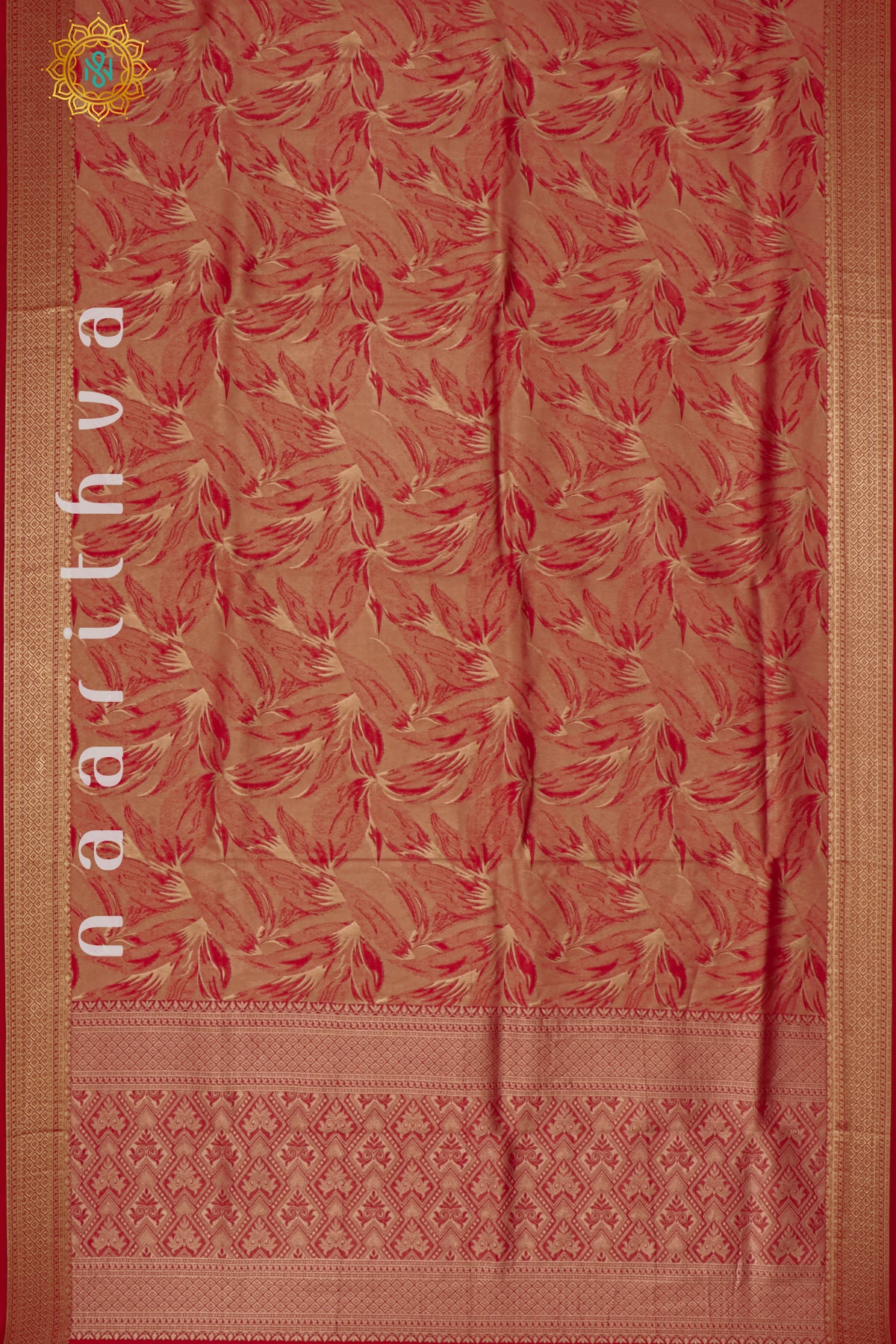 RED - SEMI TISSUE SILK