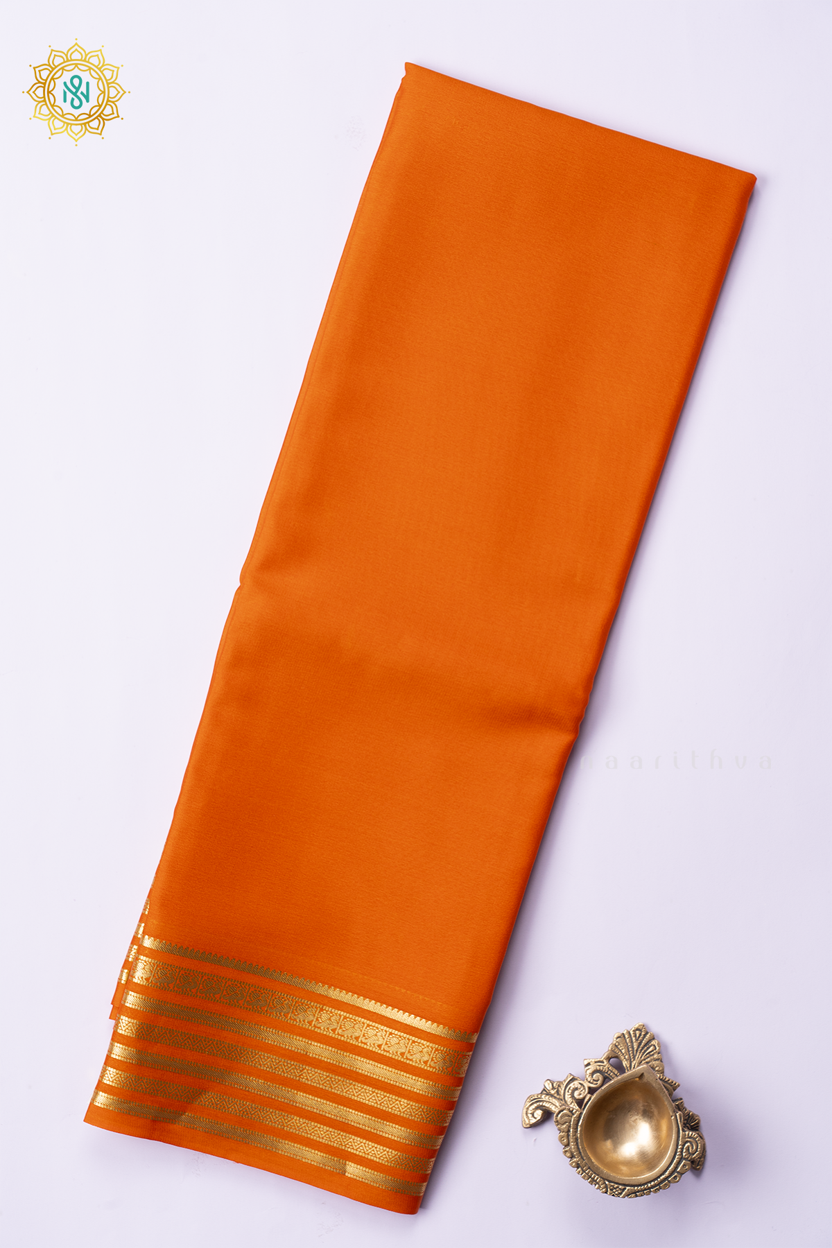 ORANGE - PURE MYSORE CREPE SILK