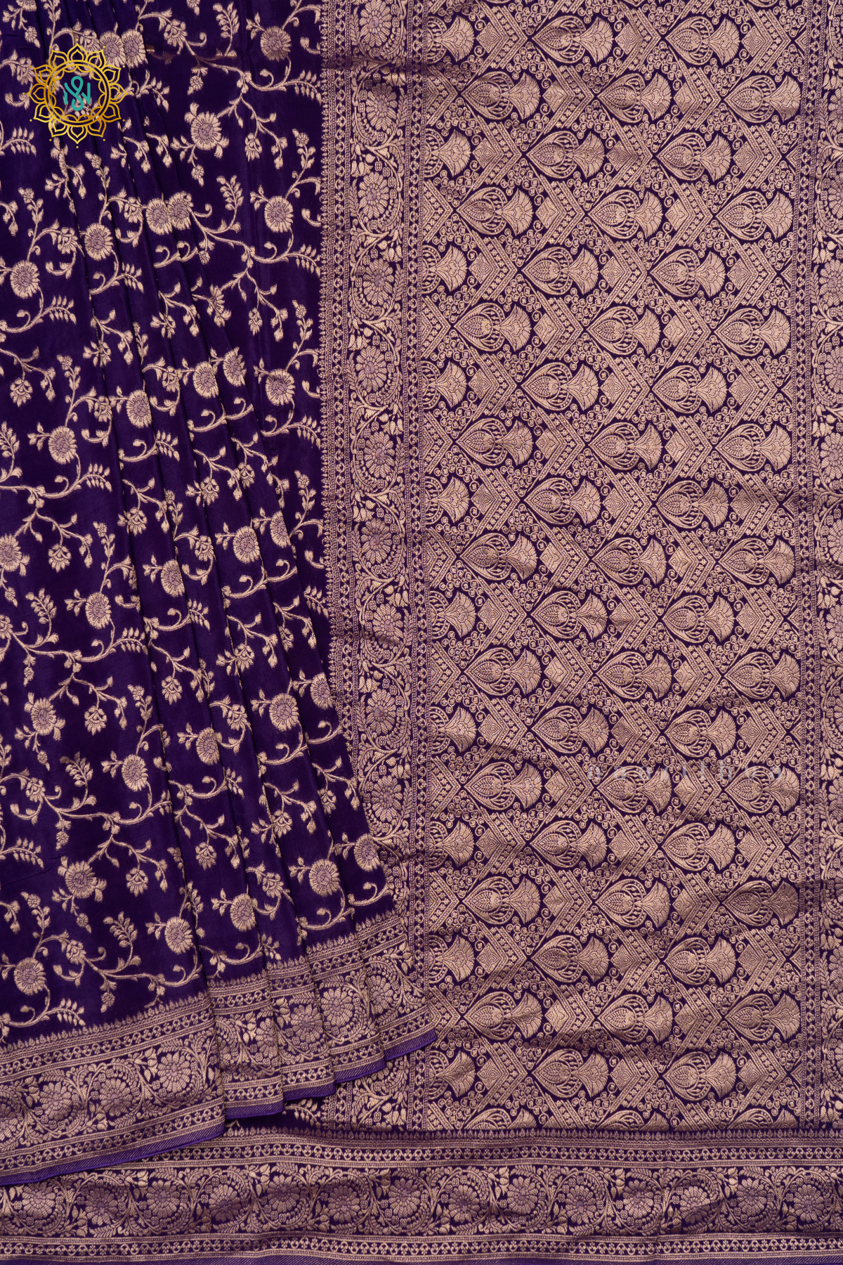 PURPLE - SEMI BANARASI CREPE