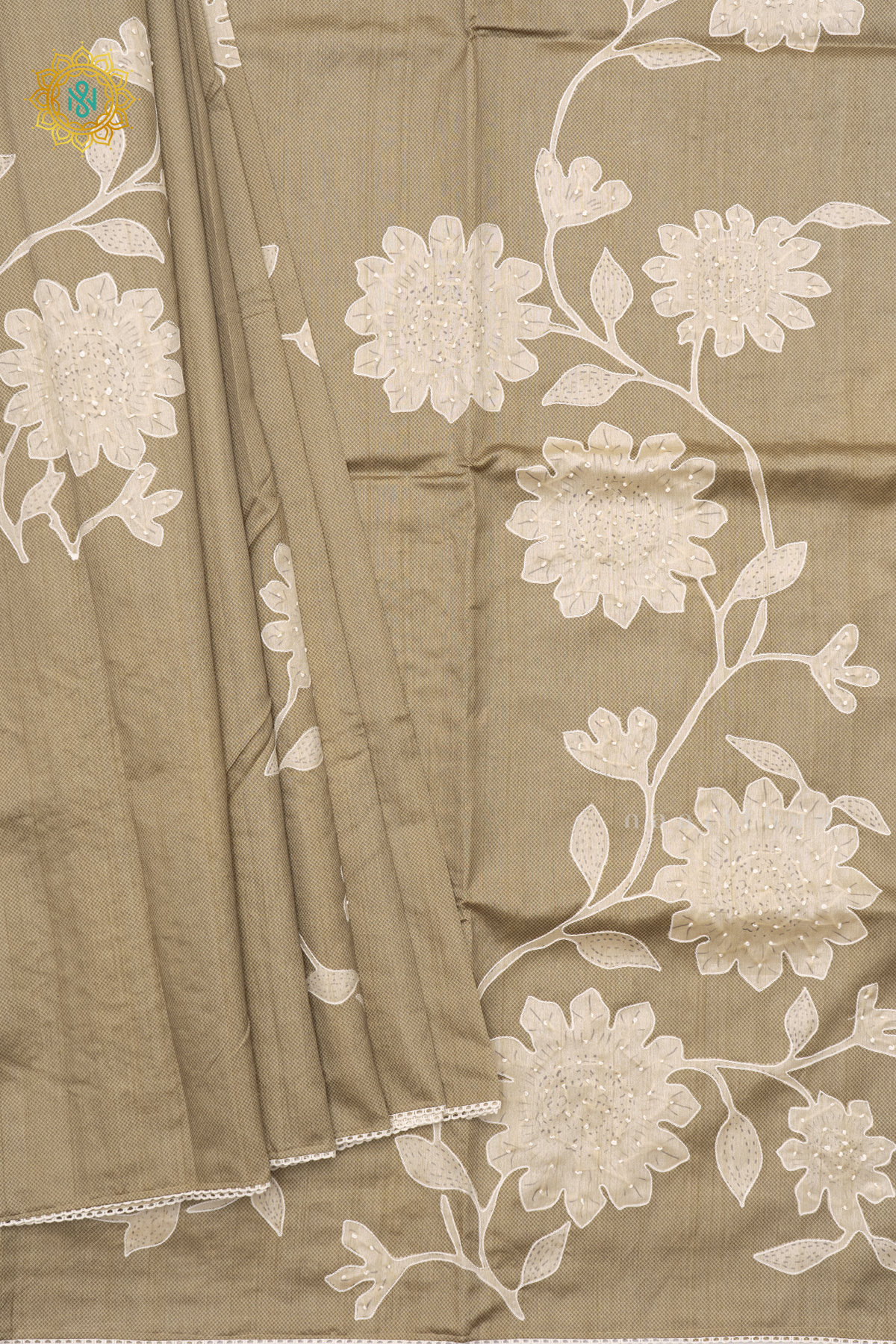 OLIVE GREEN - SEMI TUSSAR SILK