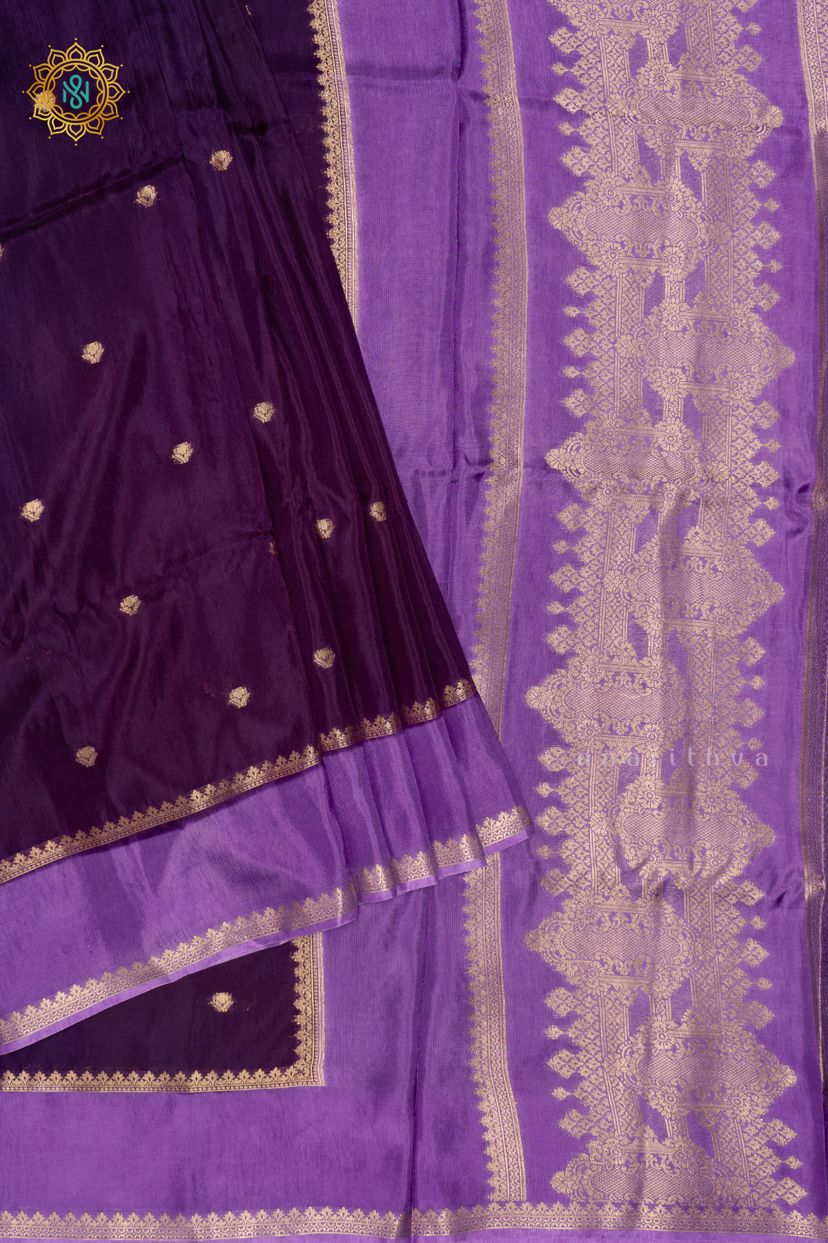 PURPLE WITH LAVENDER - DOLA SILK