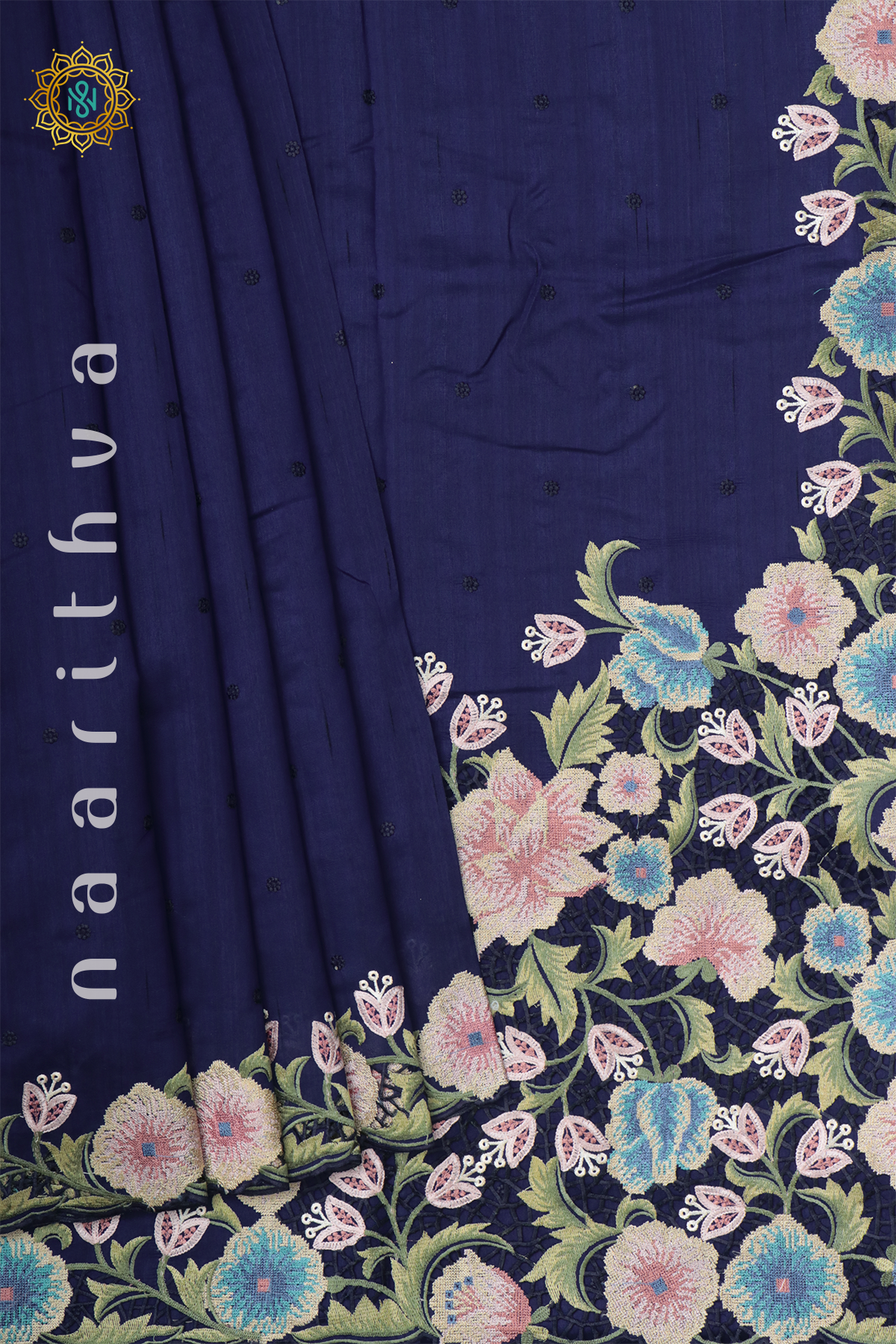 BLUE - SEMI TUSSAR SILK