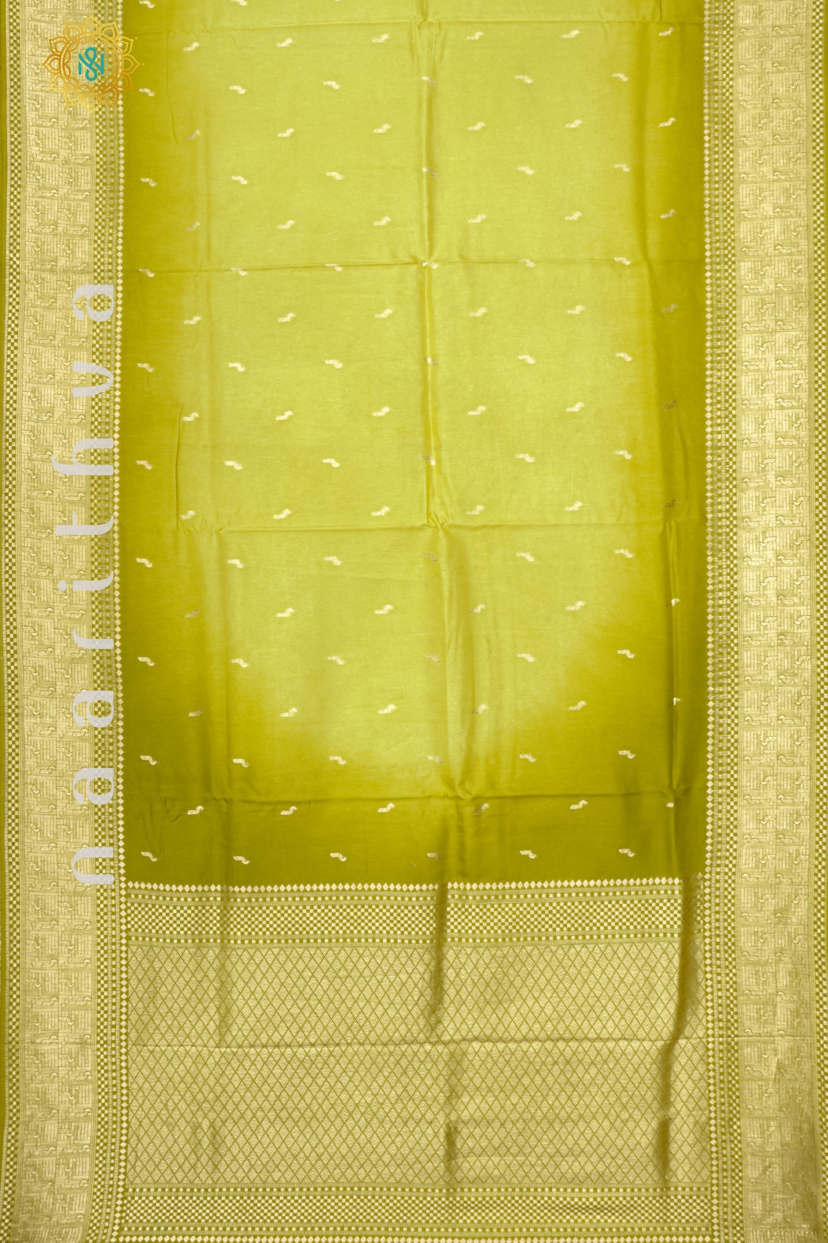 LEMON YELLOW WITH GREEN - DOLA SILK