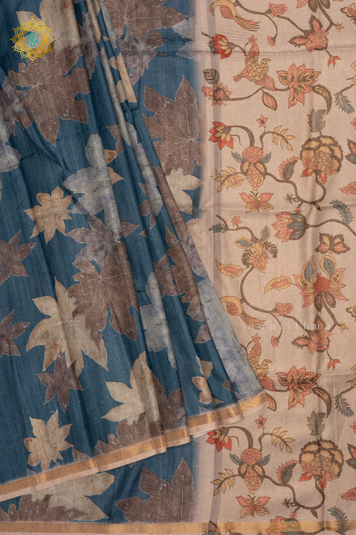 DARK BLUE  - SEMI KOTHA CREPE