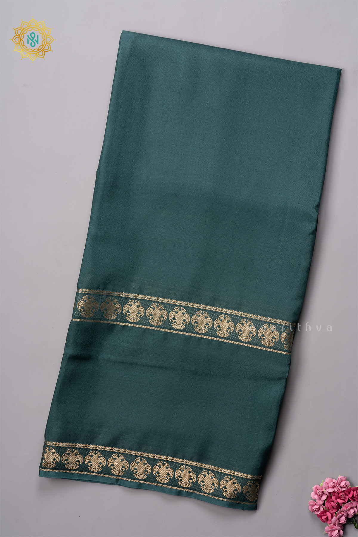 SAGE GREEN - SEMI MYSORE CRPE SILK