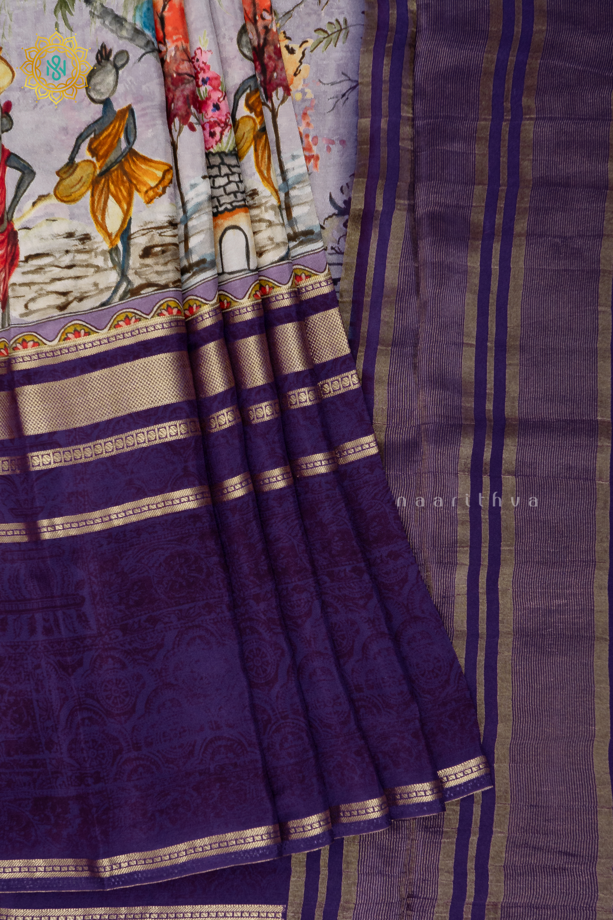PURPLE - SEMI CREPE SILK