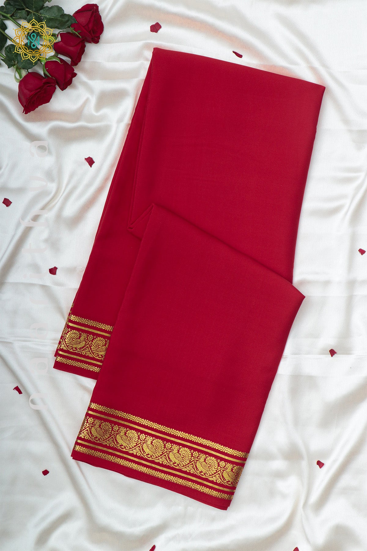 RED - PURE MYSORE CREPE SILK