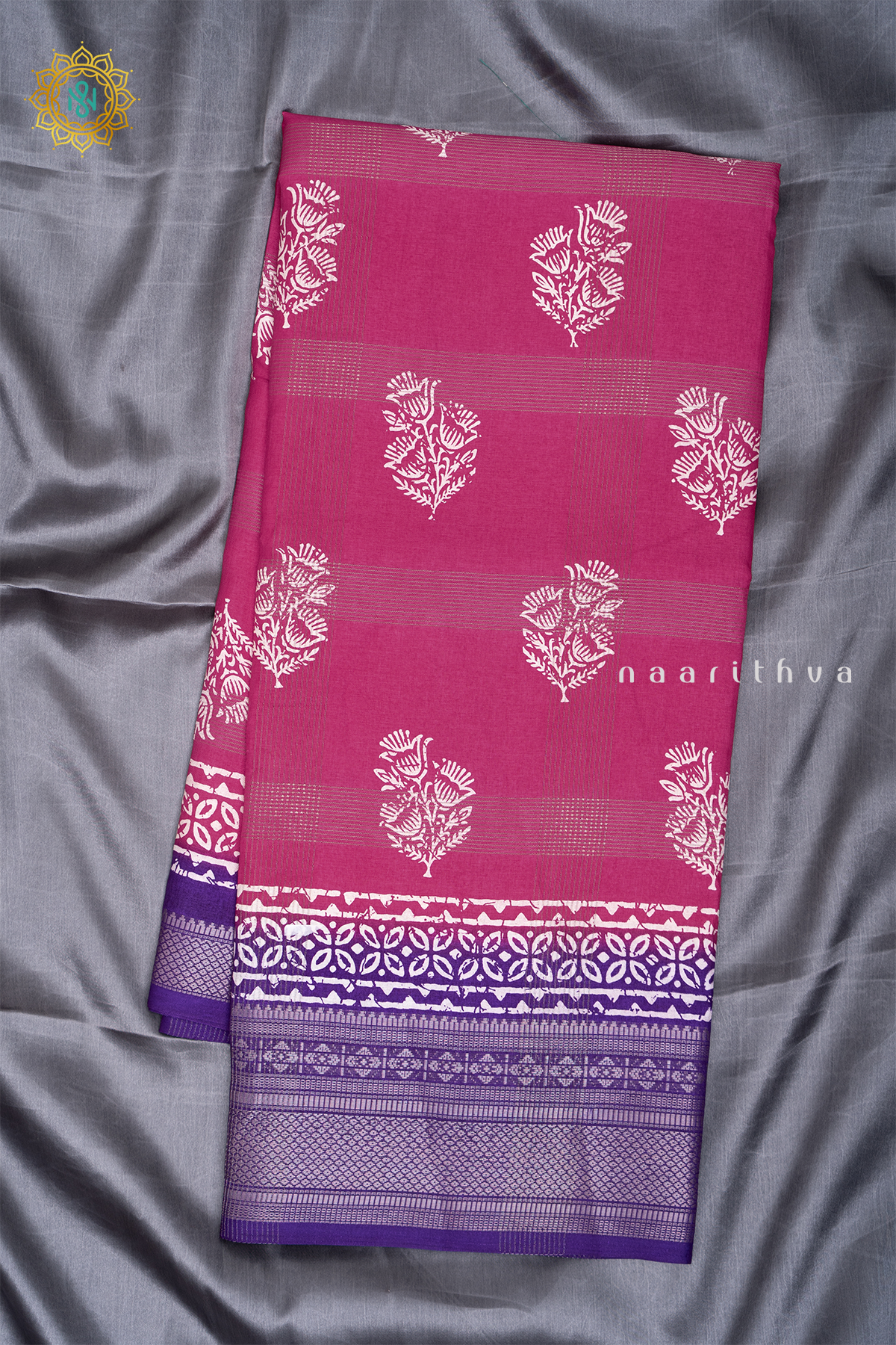 PINK WITH PURPLE - DOLA SILK