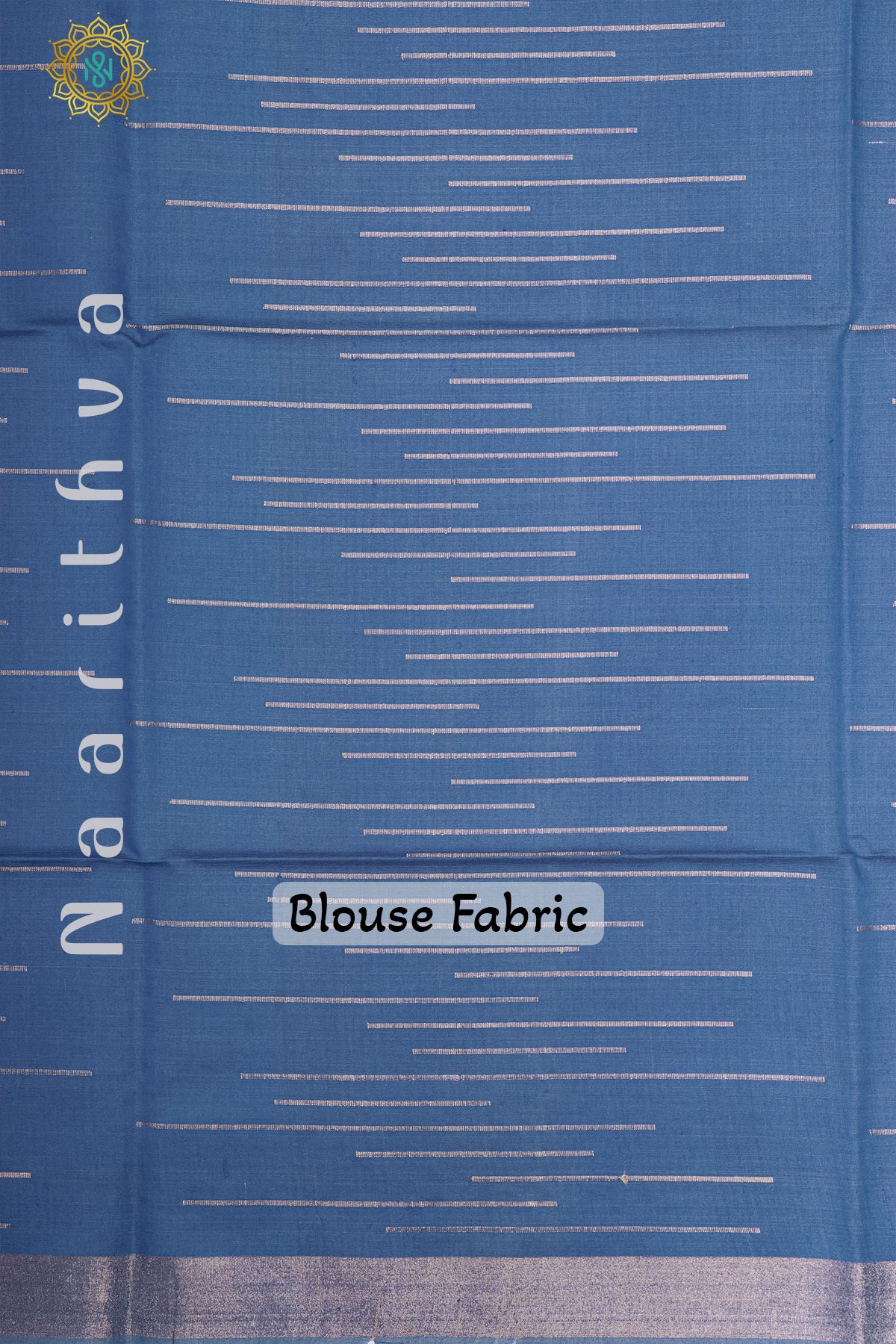 BEIGE WITH BLUE - PURE TUSSAR SILK