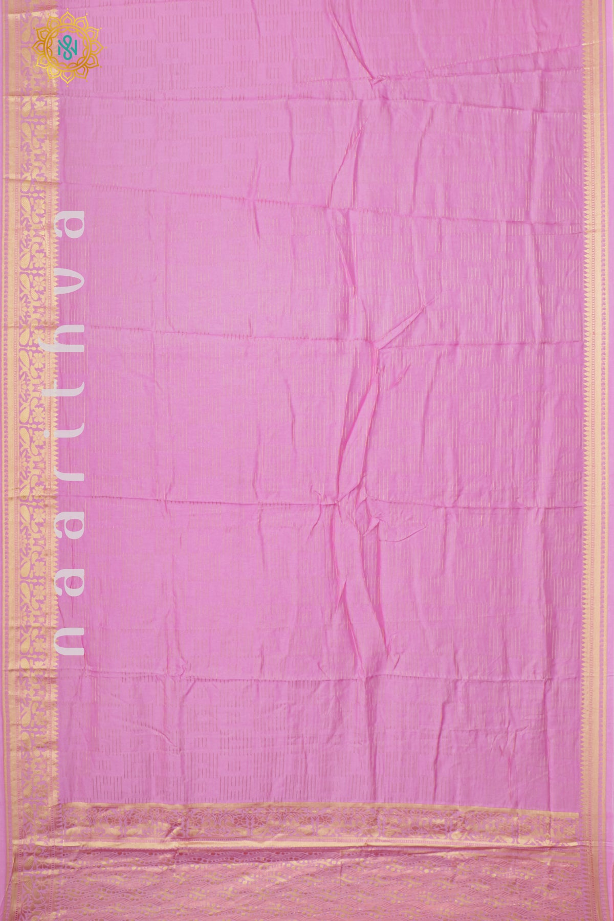 LIGHT PINK WITH RANI PINK - DOLA SILK