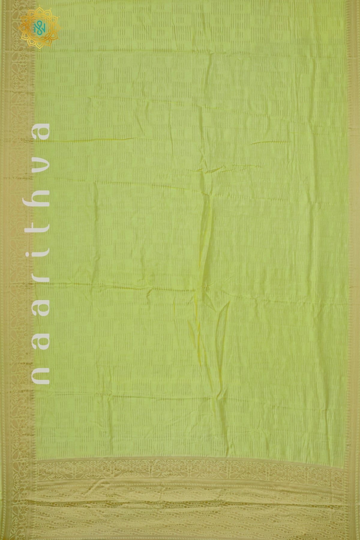 LEMON YELLOW WITH OLIVE GREEN - DOLA SILK