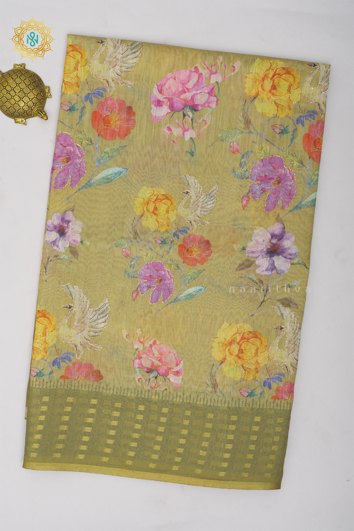 GREEN - CHANDERI SILK COTTON
