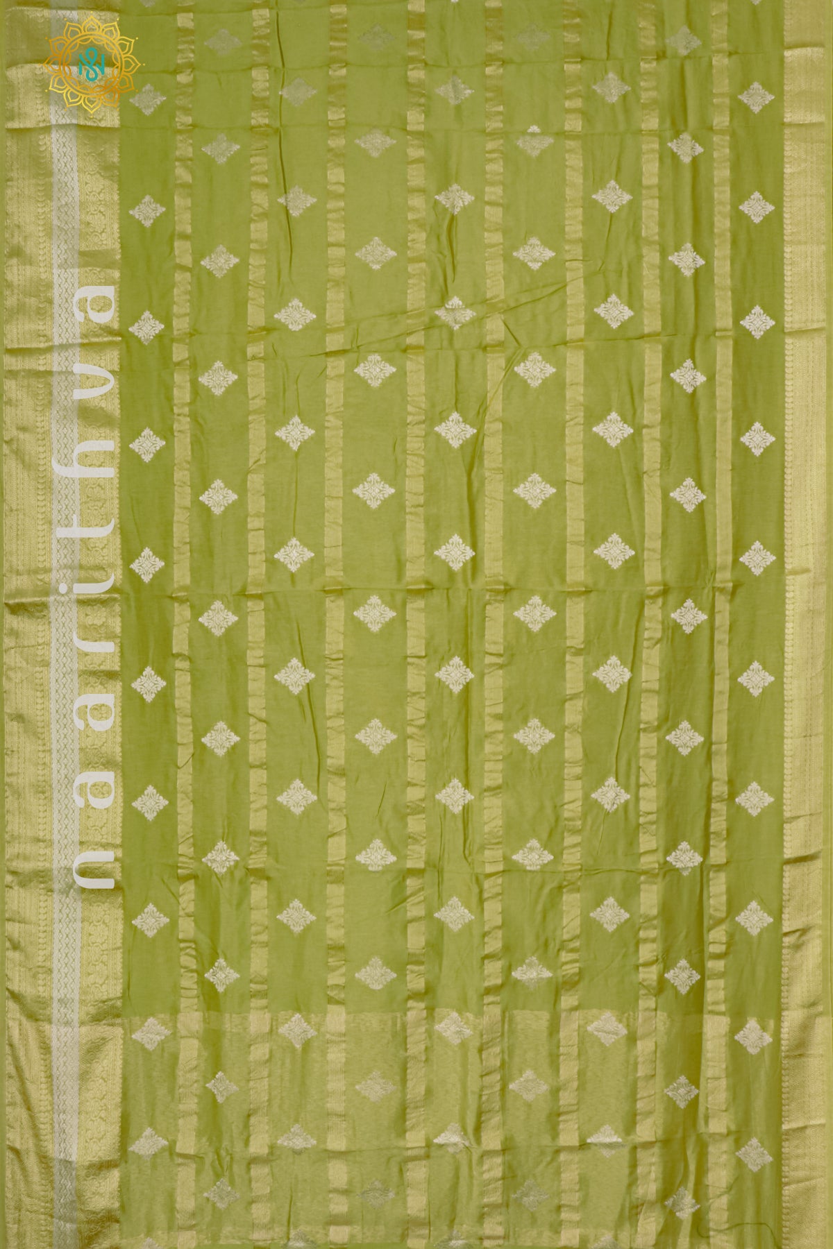 LIGHT GREEN WITH BOTTLE GREEN - DOLA SILK